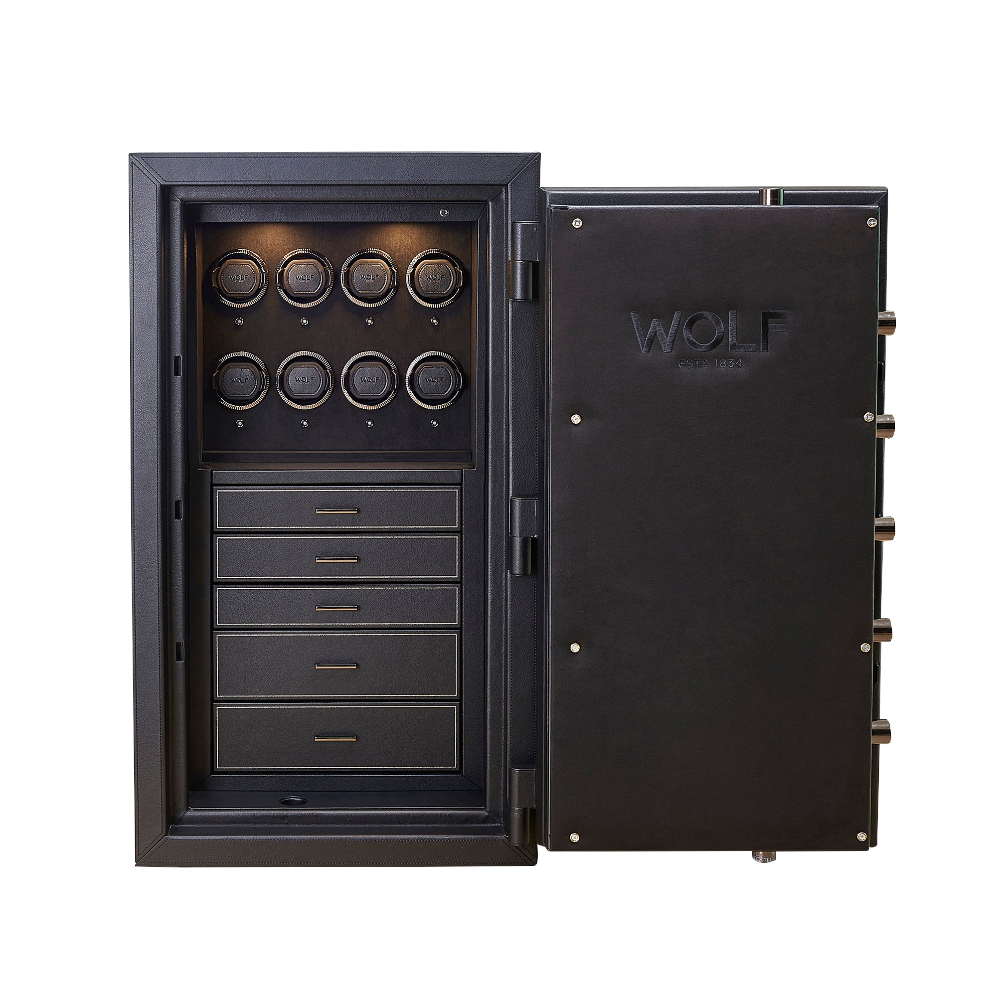 Athos 8 Piece Watch Winder & Jewellery Safe