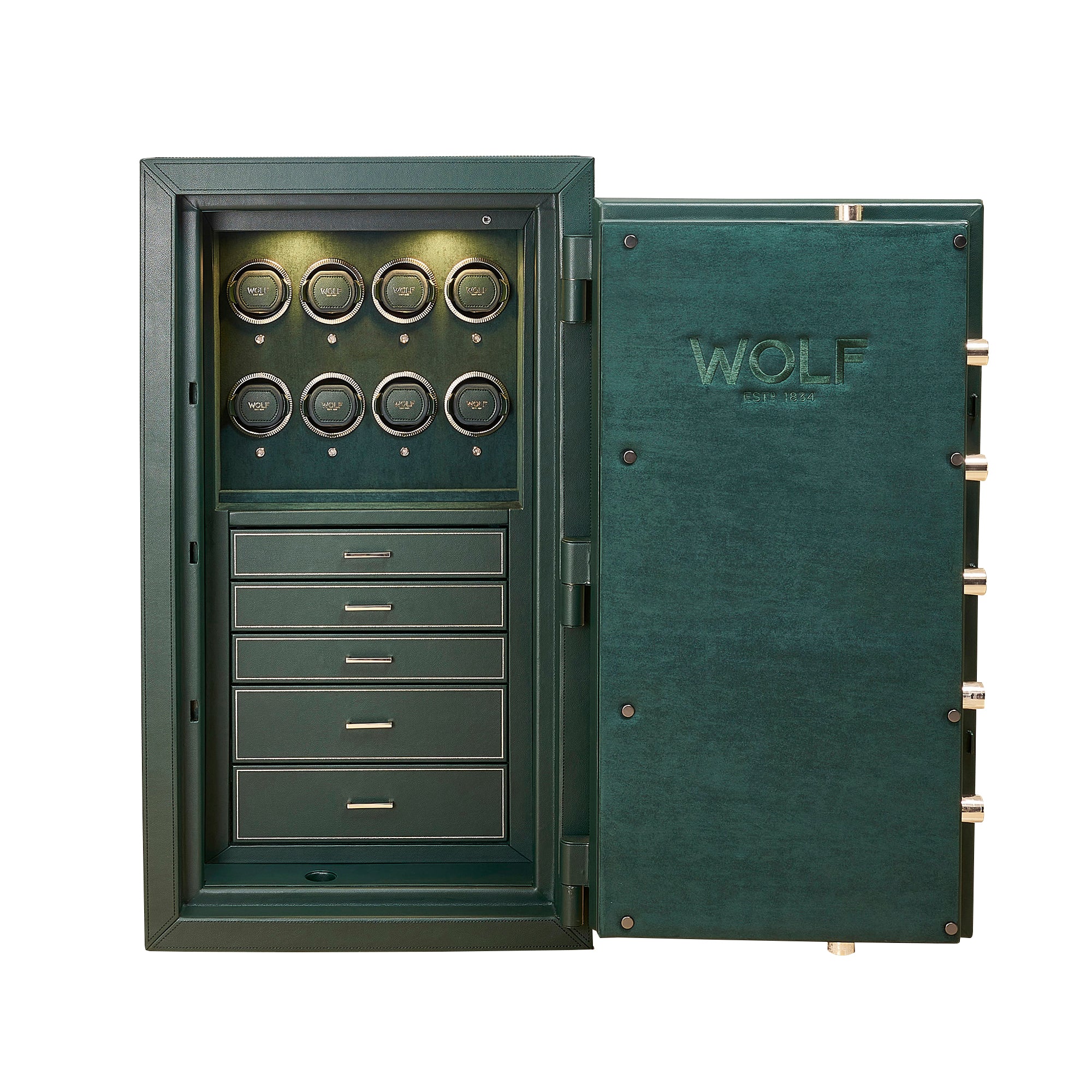 Athos 8 Piece Watch Winder & Jewellery Safe
