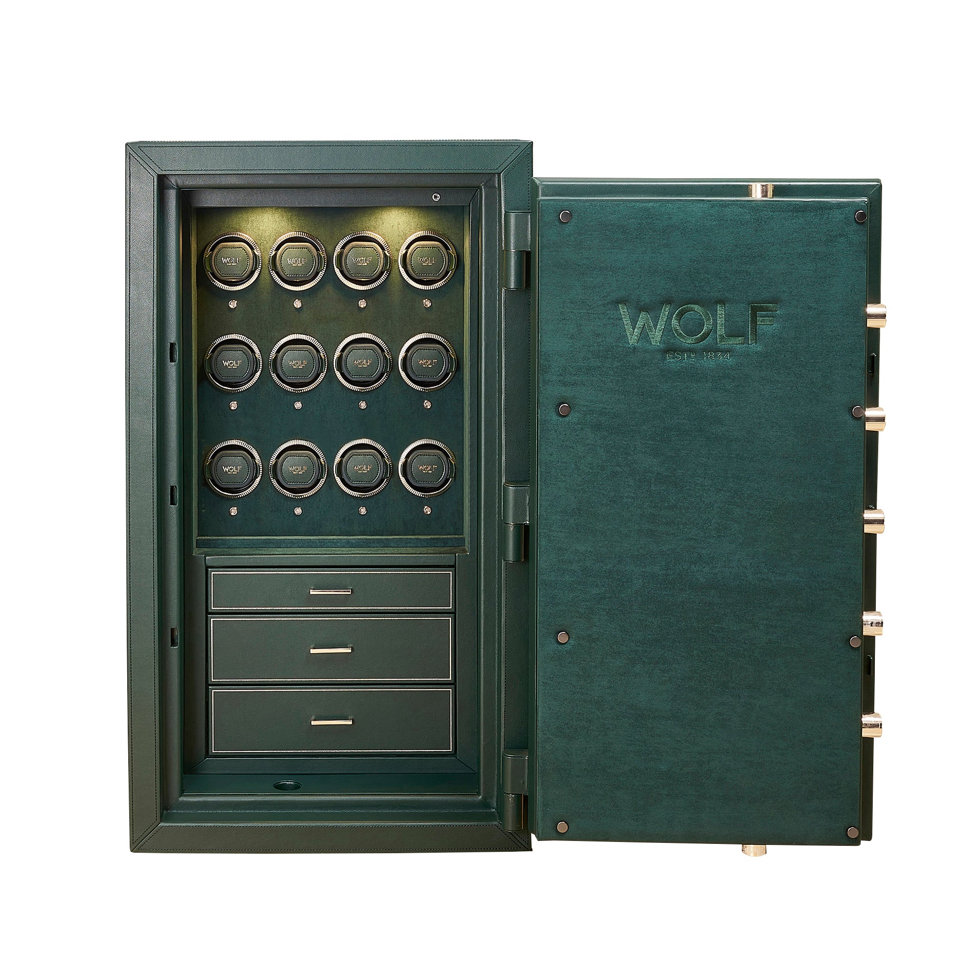 Athos 12 Piece Watch Winder & Jewellery Safe