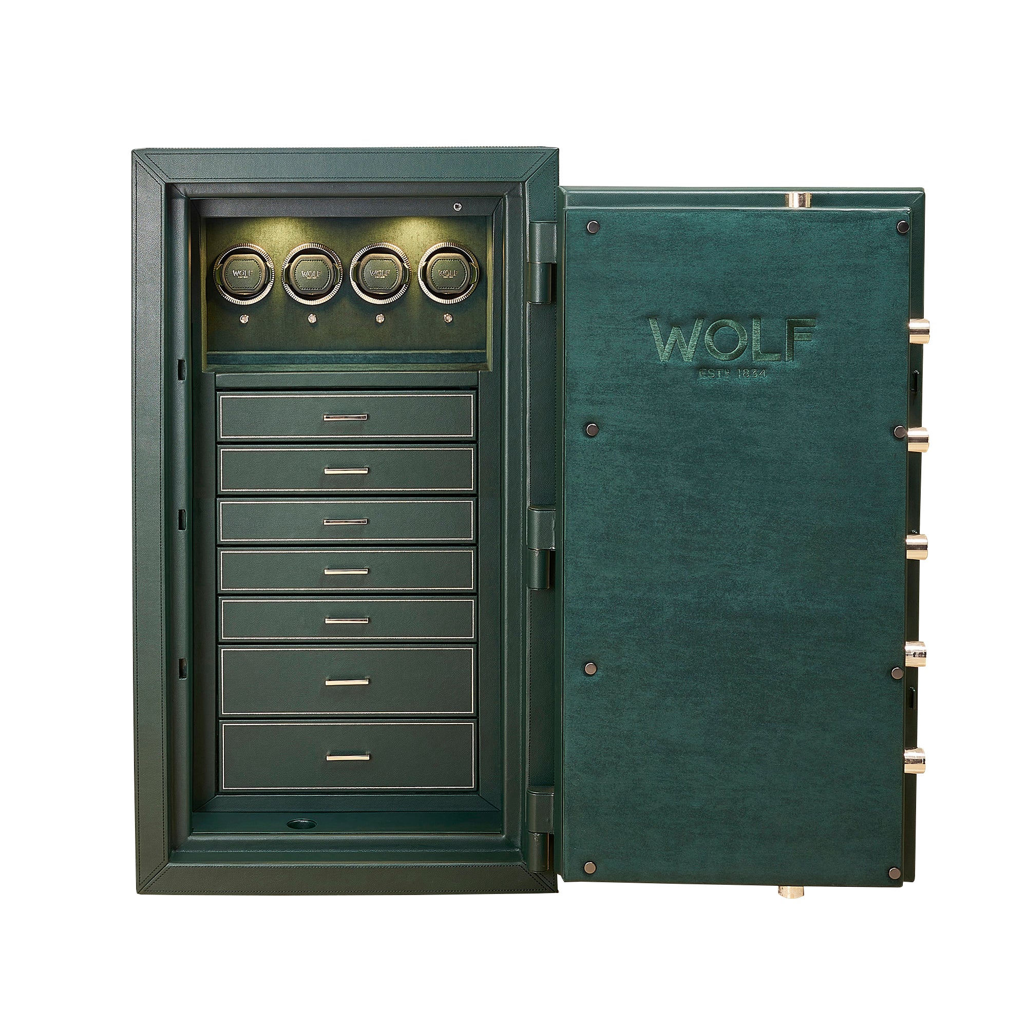 Athos 4 Piece Watch Winder & Jewellery Safe