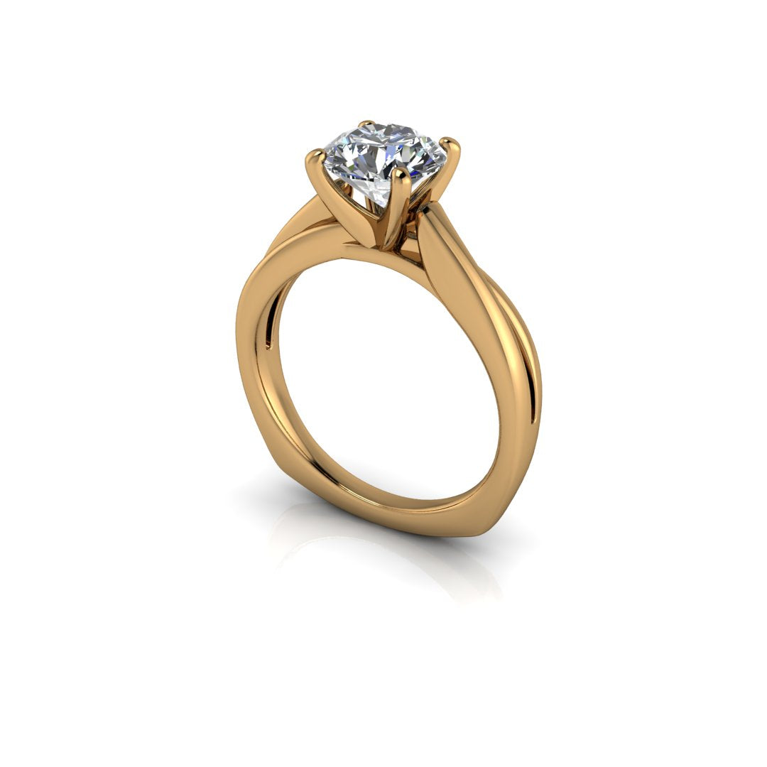 Golden Embrace Engagement Ring