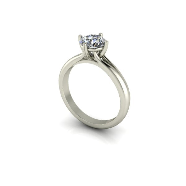 Platinum Solitaire NSEW Engagement Ring