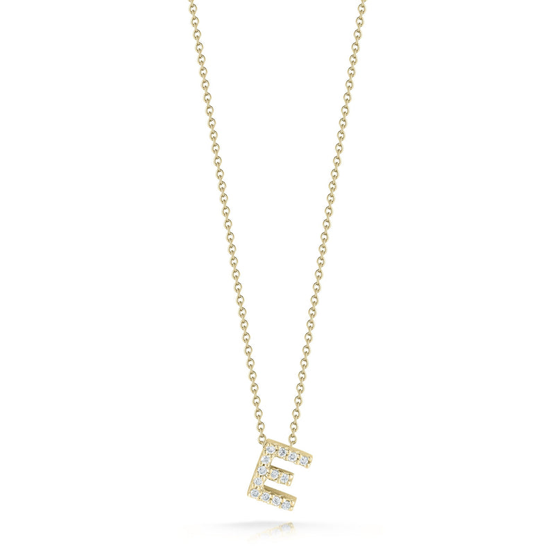 Roberto Coin 18K Diamond Love Letter Necklace "E"