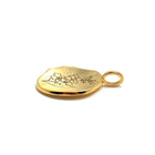 Custom Gold Plated Silver Organic Engraved Pendant