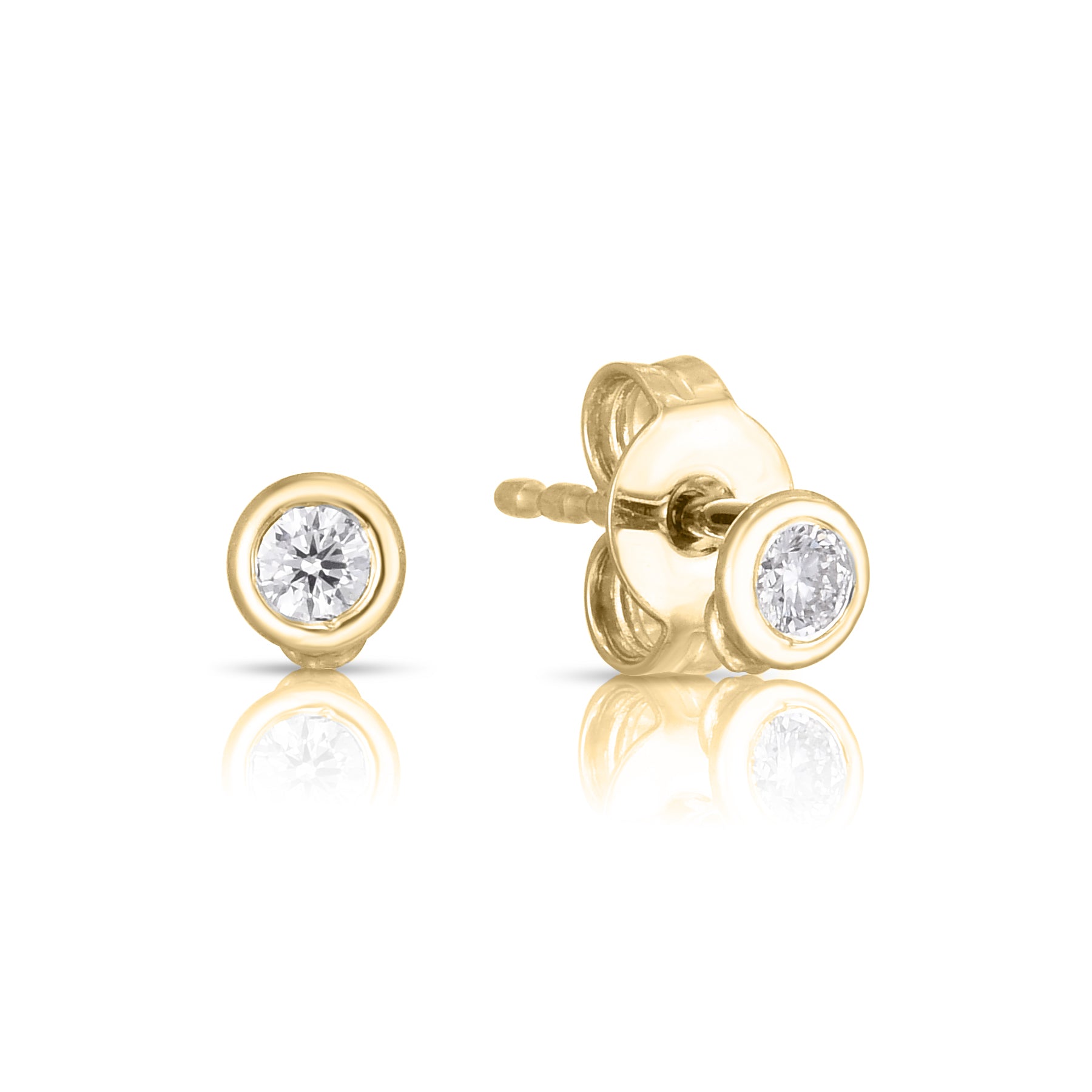 Roberto Coin Bezel Stud Earrings