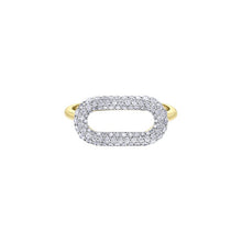 10K Oval Melee Diamond Centre Ring 1/2ct