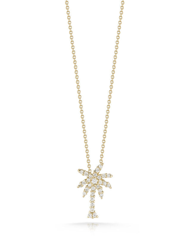 Roberto Coin 18KY Diamond Palm Tree Necklace