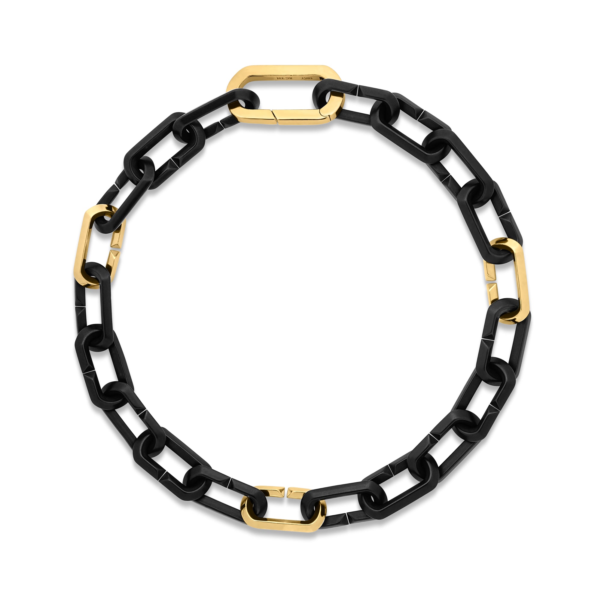 Roberto Coin 18KY & Black Titanium Link Bracelet