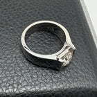 Custom 18K White Gold Wide Abstract Ring Mount