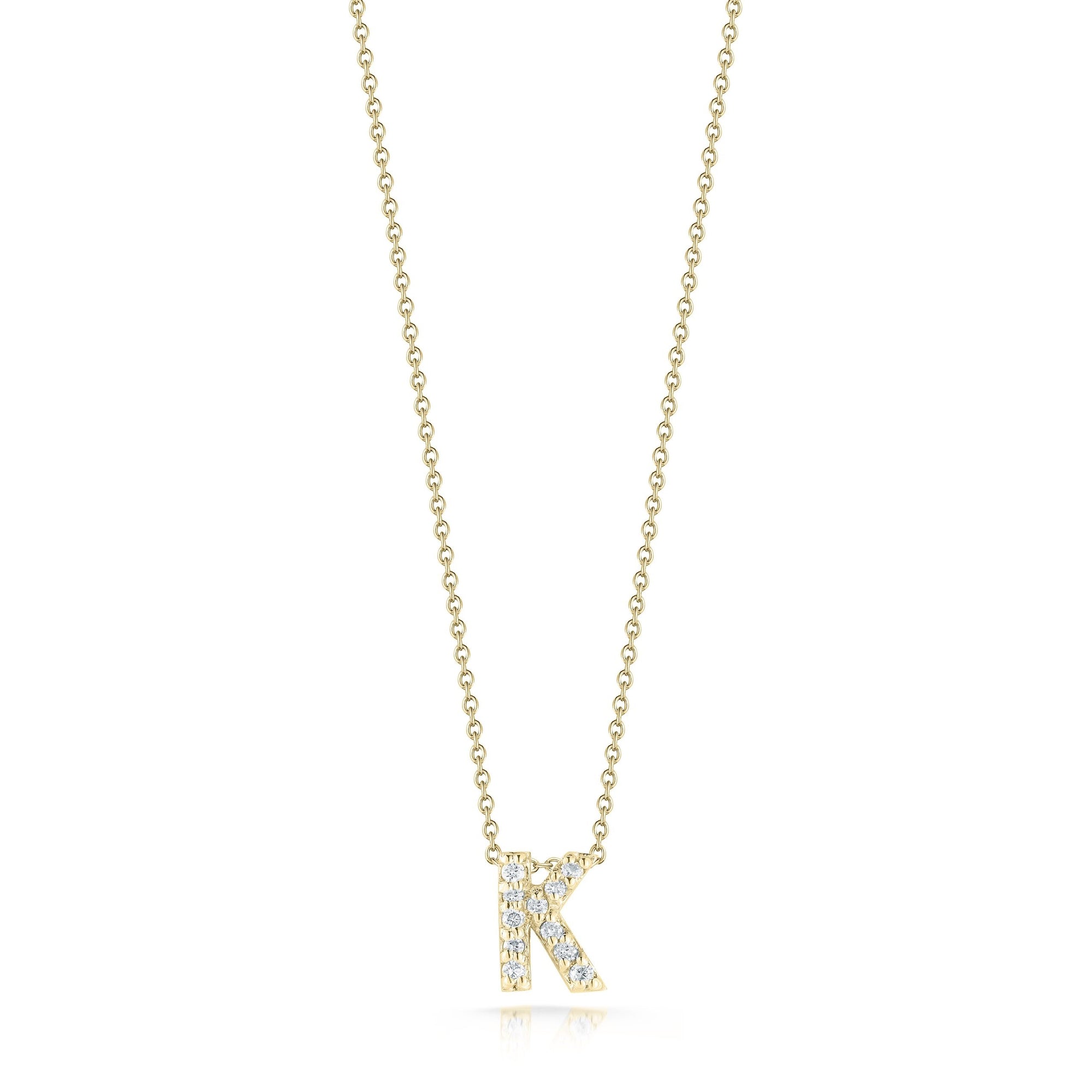 Roberto Coin 18K Diamond Love Letter Necklace "K"