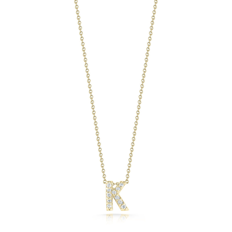 Roberto Coin 18K Diamond Love Letter Necklace "K"