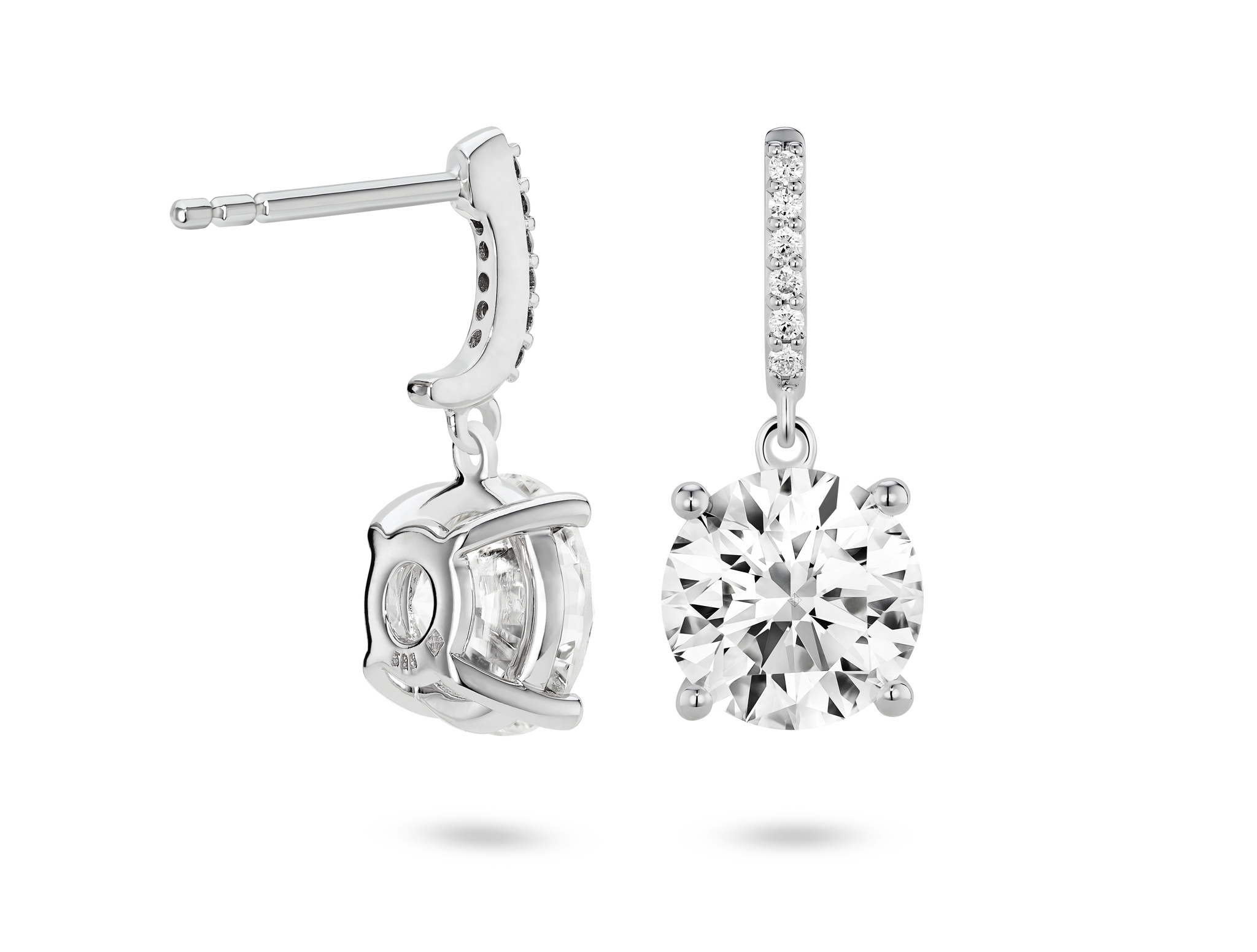 Lightbox Jewelry 14KW 4ctw Drop  Earrings LGD