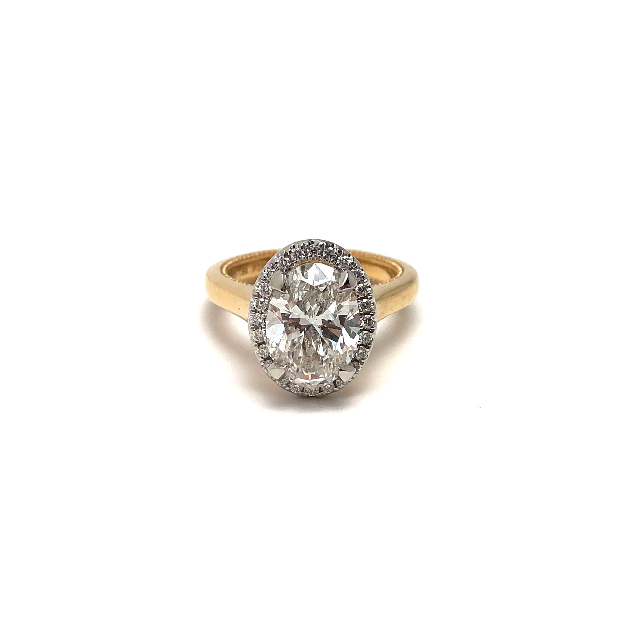 Custom Noam Carver Halo Engagement Ring