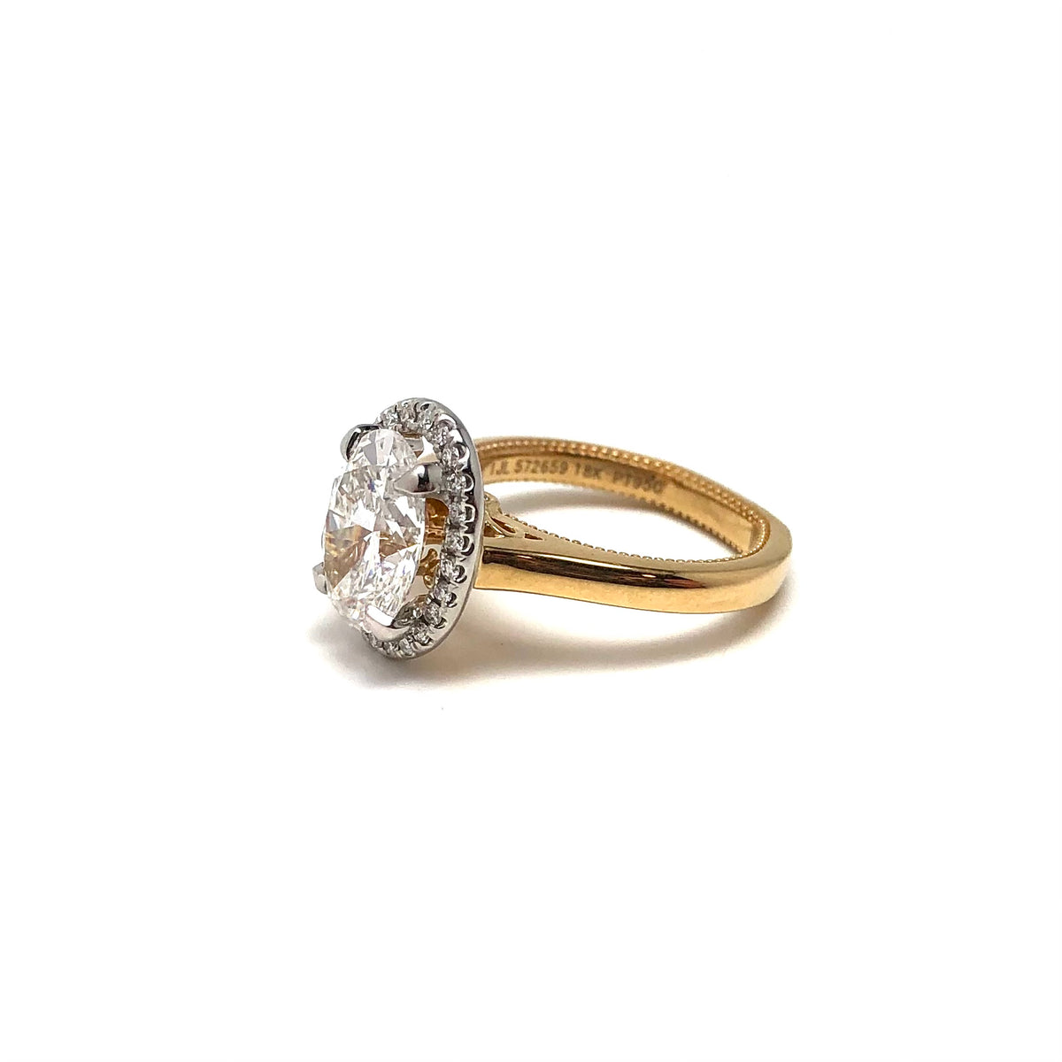 Custom Noam Carver Halo Engagement Ring