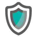 A shield icon with teal in the middle symbolizing warranty coverage.