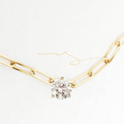 Custom 10K Yellow Gold 2.58ct Lab-Grown Diamond Paperclip Necklace