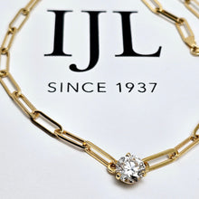 Custom 10K Yellow Gold 2.58ct Lab-Grown Diamond Paperclip Necklace