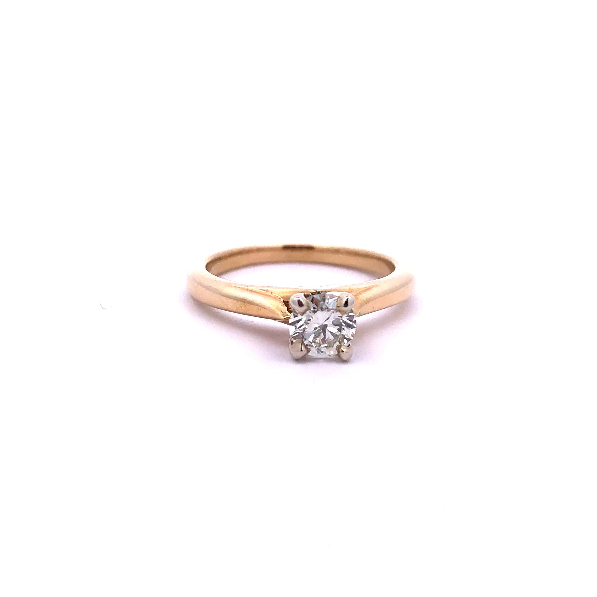 Estate 14KY 0.39ct Solitaire Diamond Engagement Ring