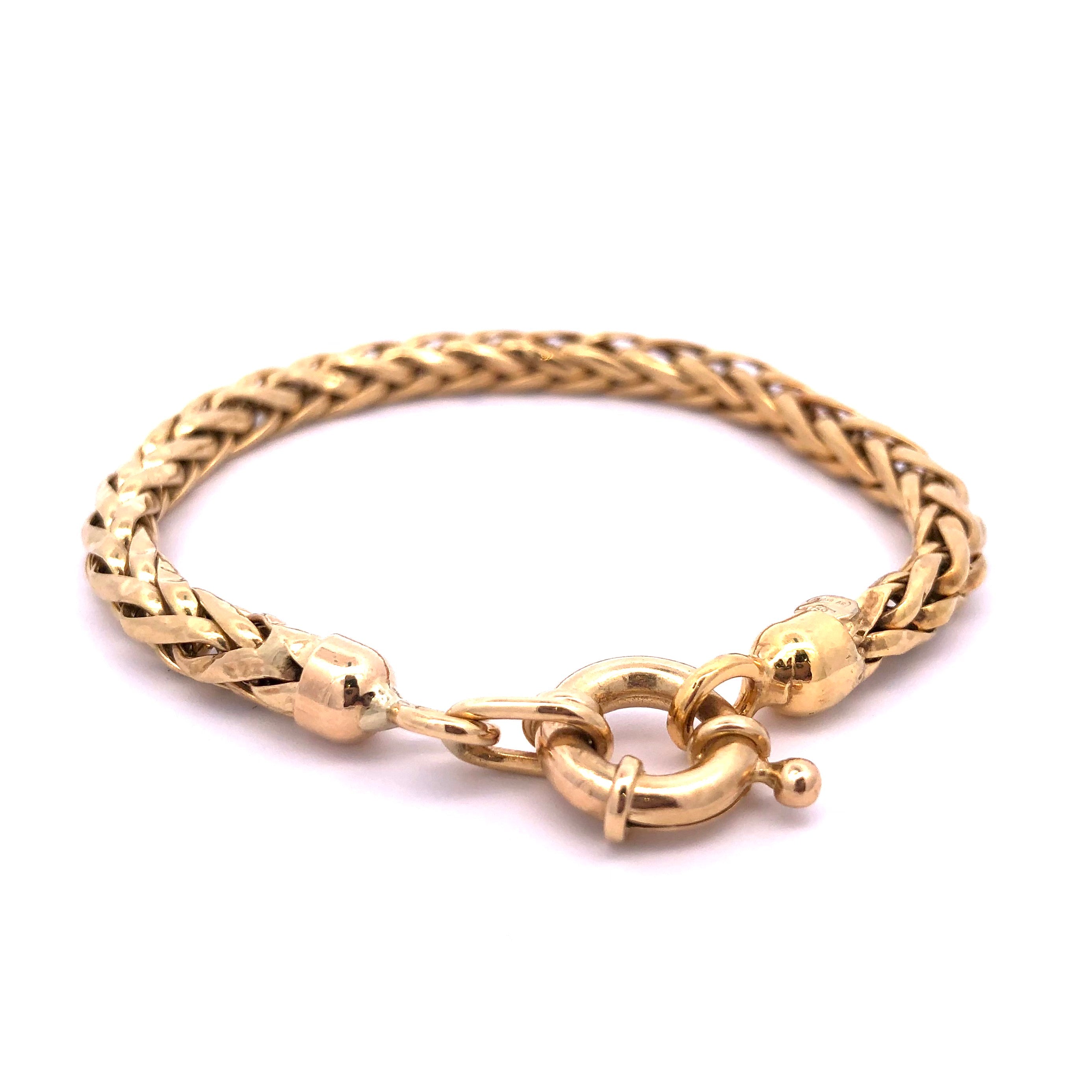 Estate 18KY Fancy Link Bracelet 6.75''