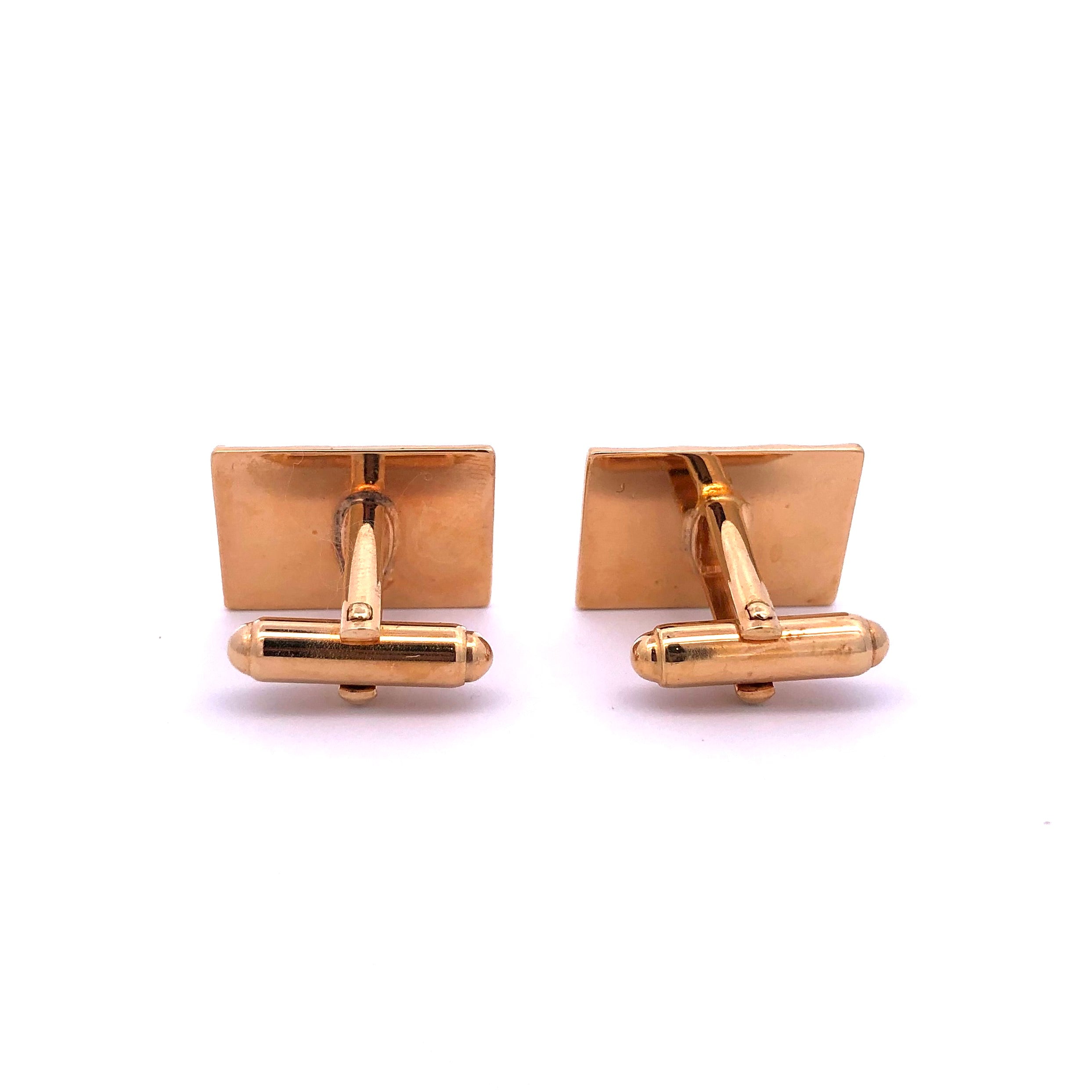 Estate Gold Plated Engravable Cufflinks Assorted Shapes