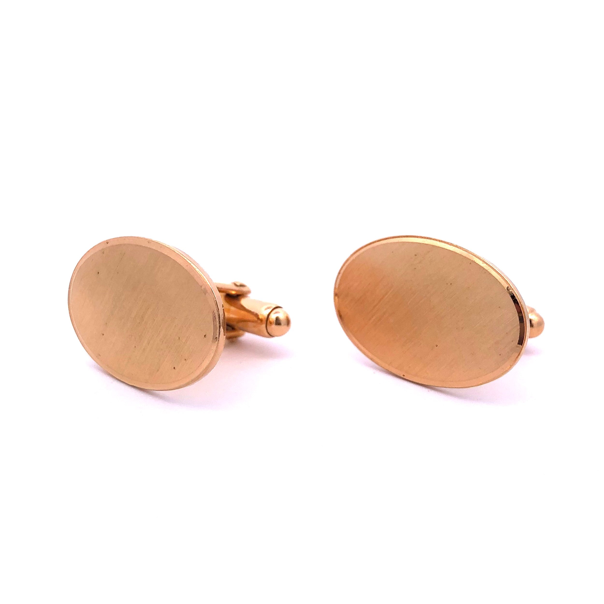 Estate Gold Plated Engravable Cufflinks Assorted Shapes