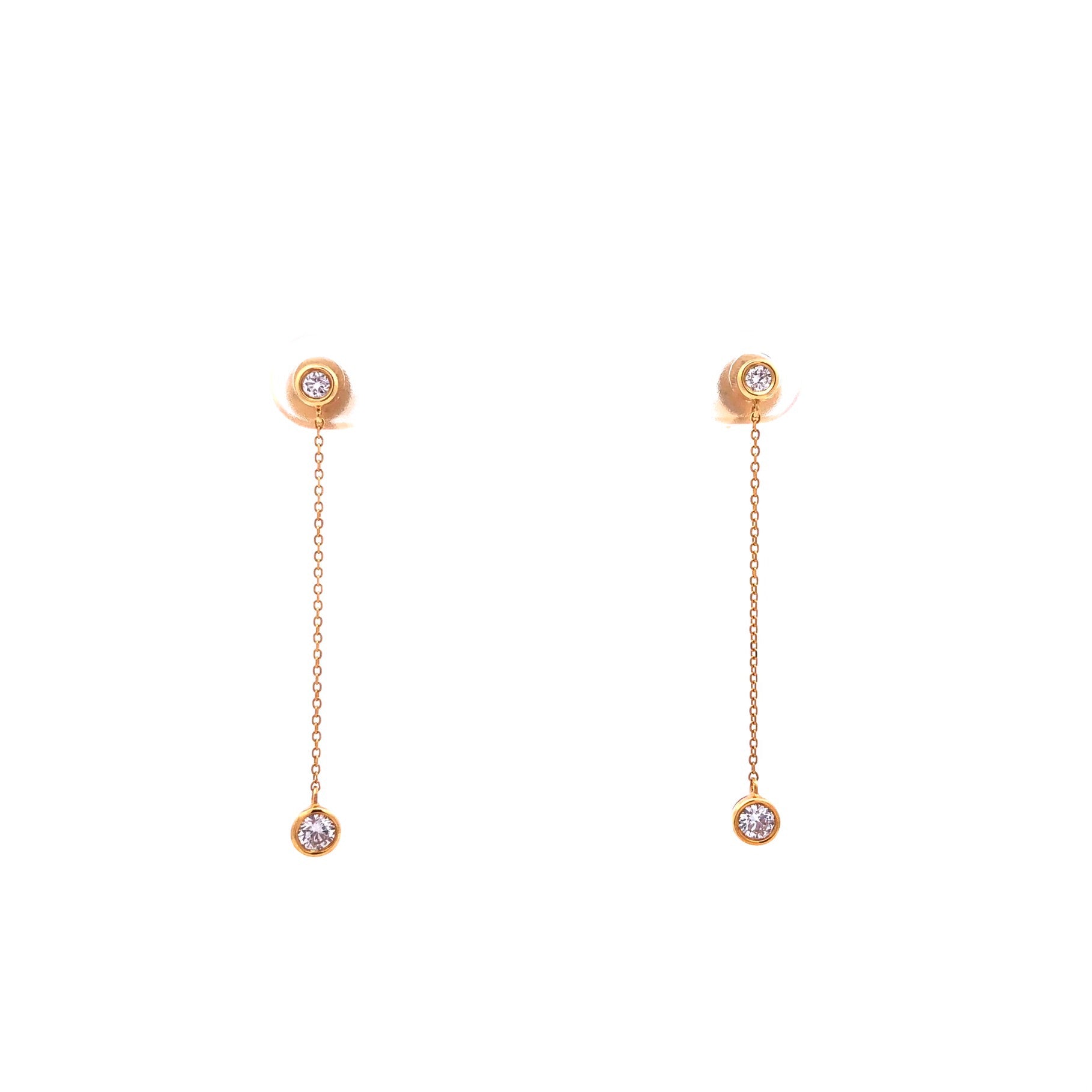 De Beers Forevermark Yellow Gold Diamond Dangle Earrings