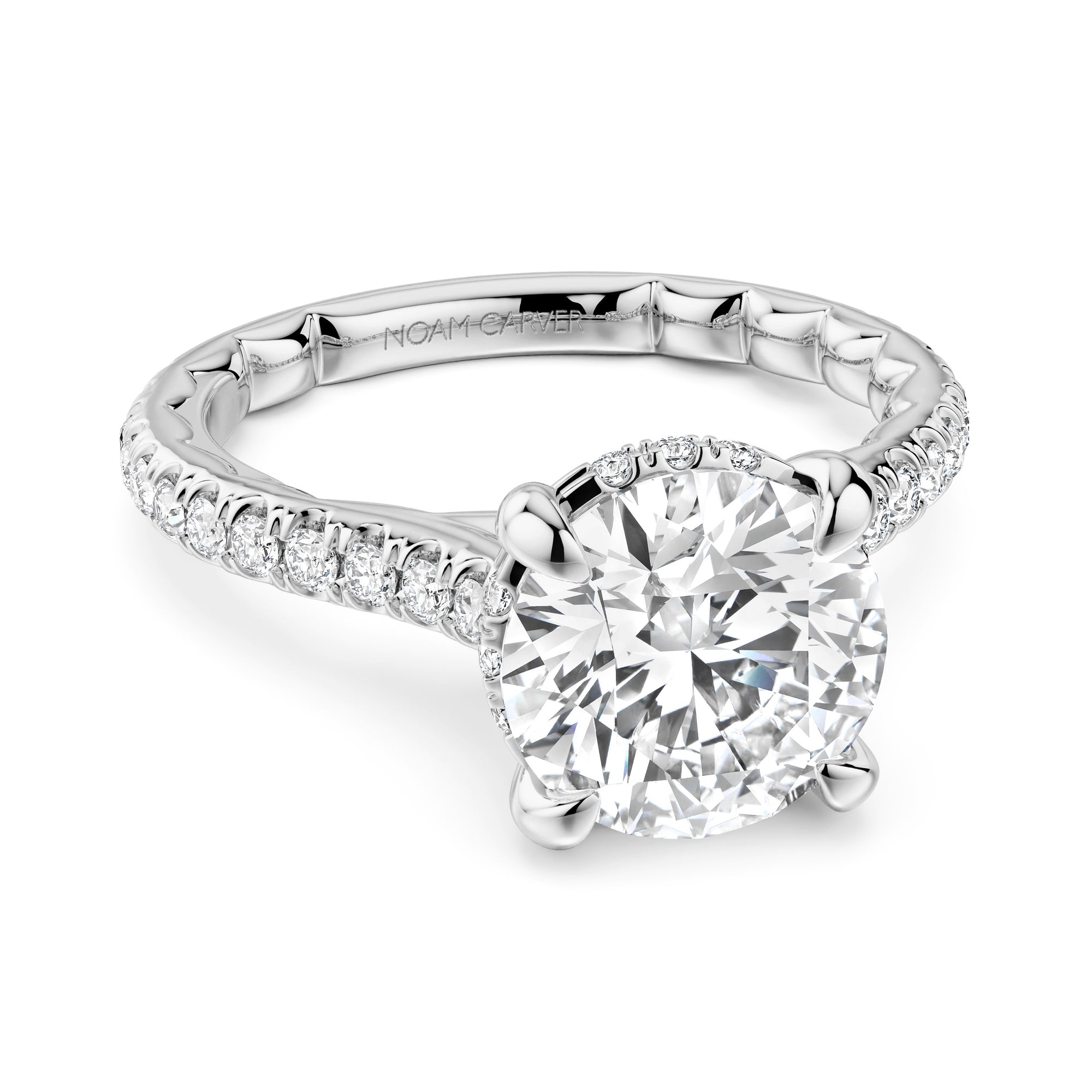 Noam Carver Luna Round Diamond Engagement Ring