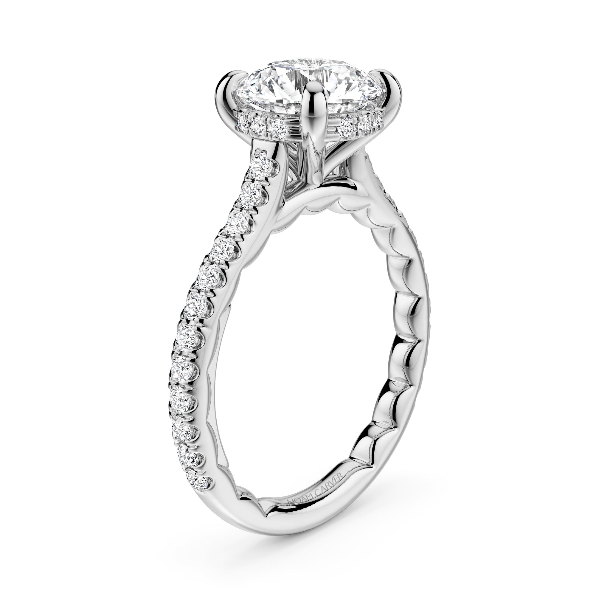 Noam Carver Luna Round Diamond Engagement Ring