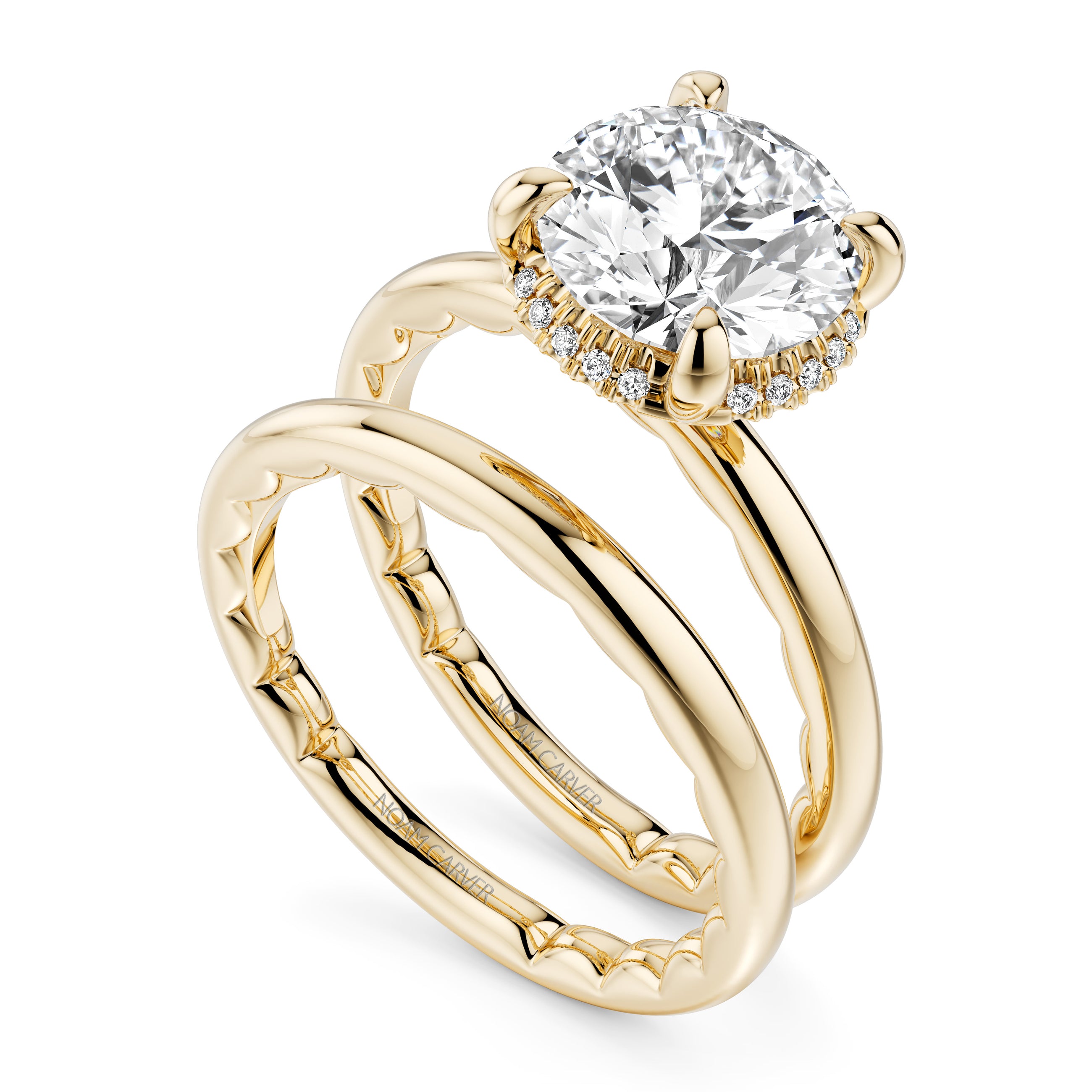 Noam Carver Luna Round Diamond Engagement Ring