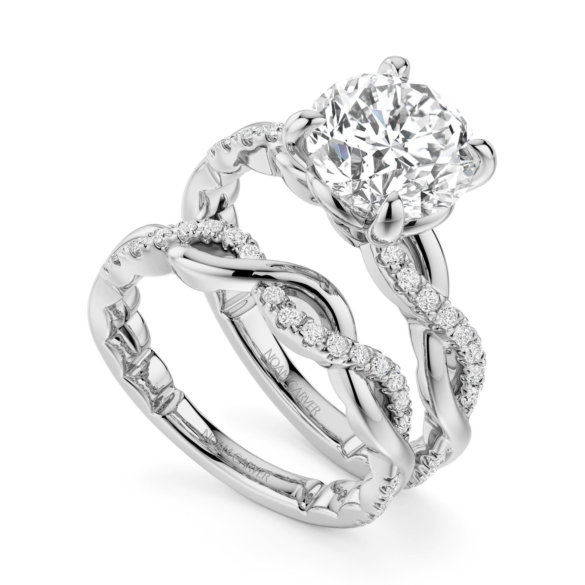 Noam Carver Luna Round Diamond Engagement Ring