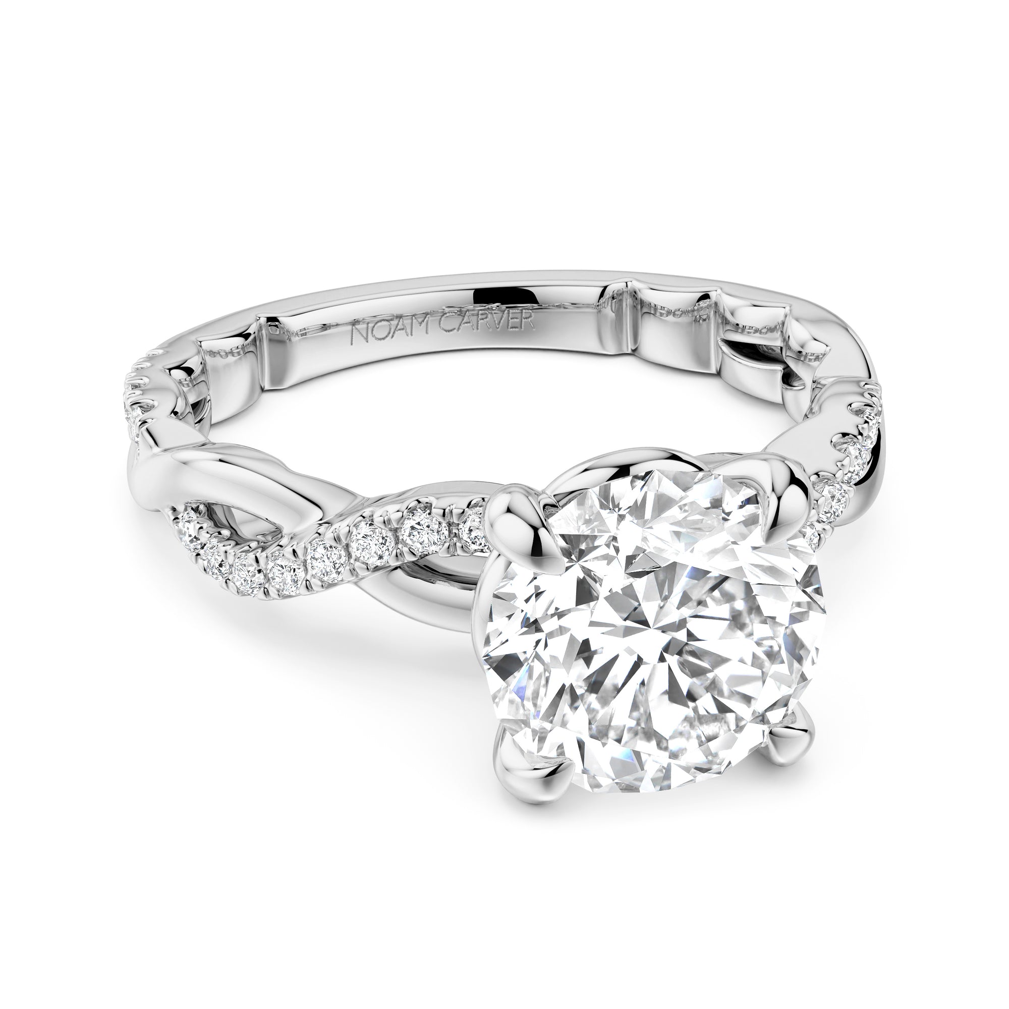Noam Carver Luna Round Diamond Engagement Ring