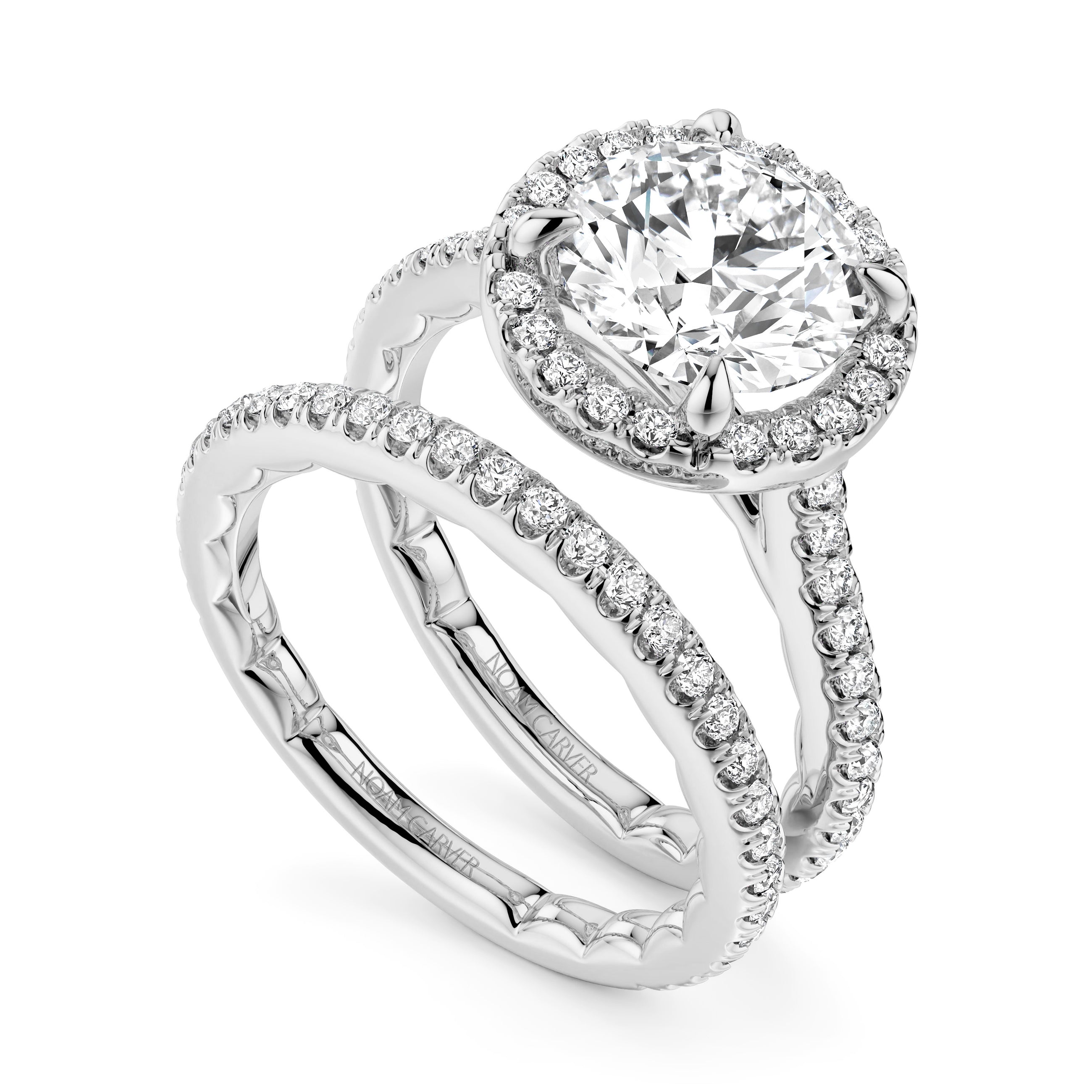 Noam Carver Luna Round Diamond Engagement Ring