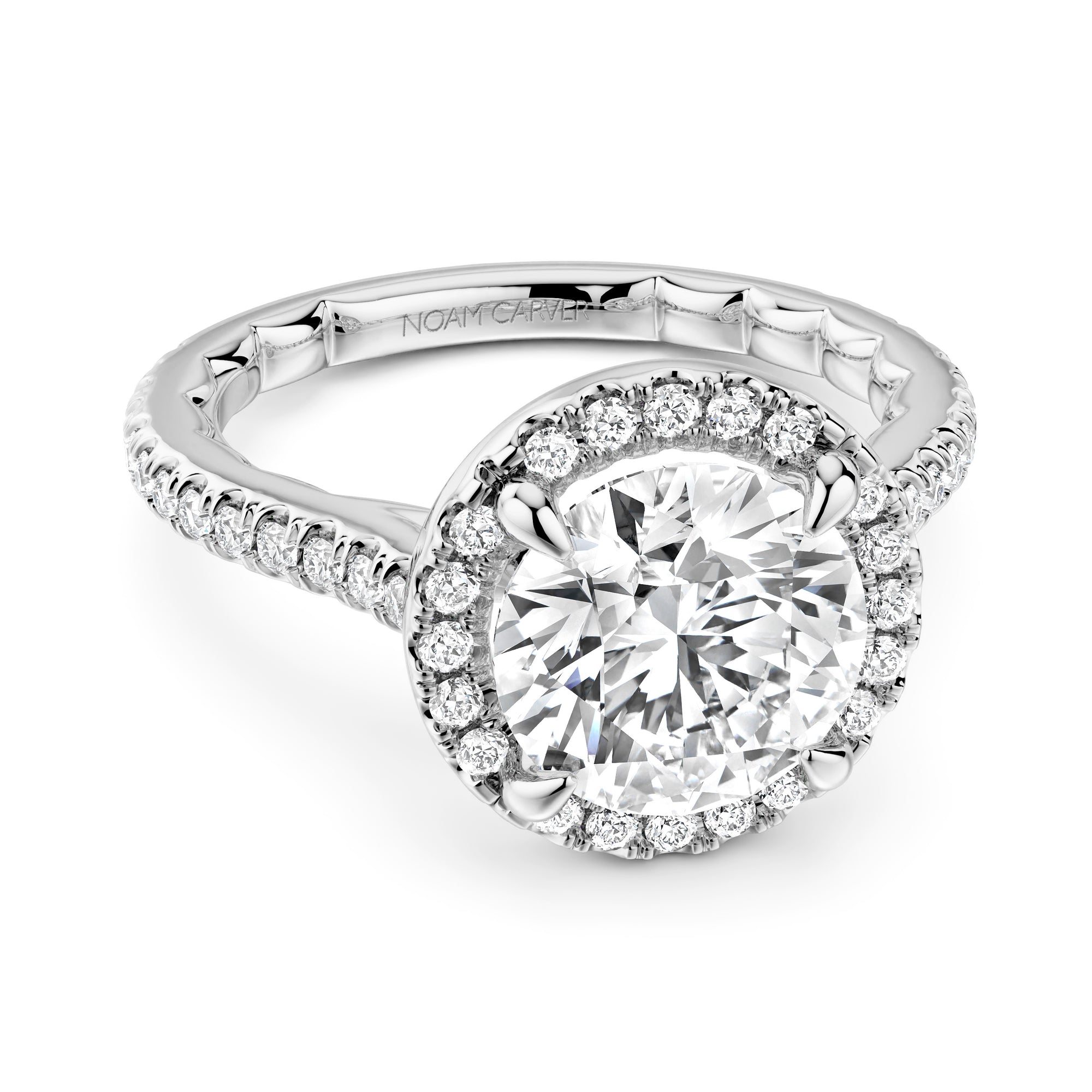 Noam Carver Luna Round Diamond Engagement Ring