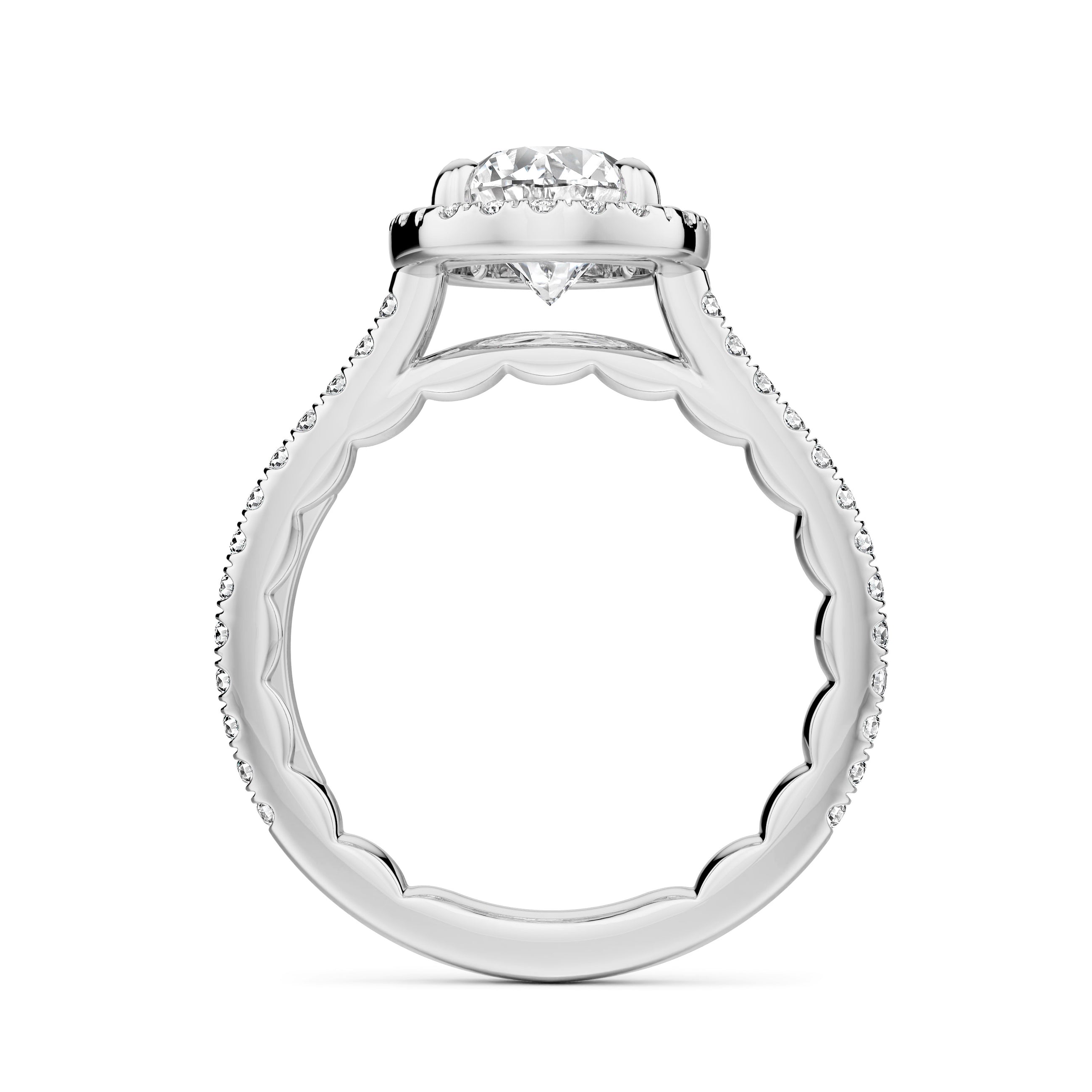 Noam Carver Luna Round Diamond Engagement Ring