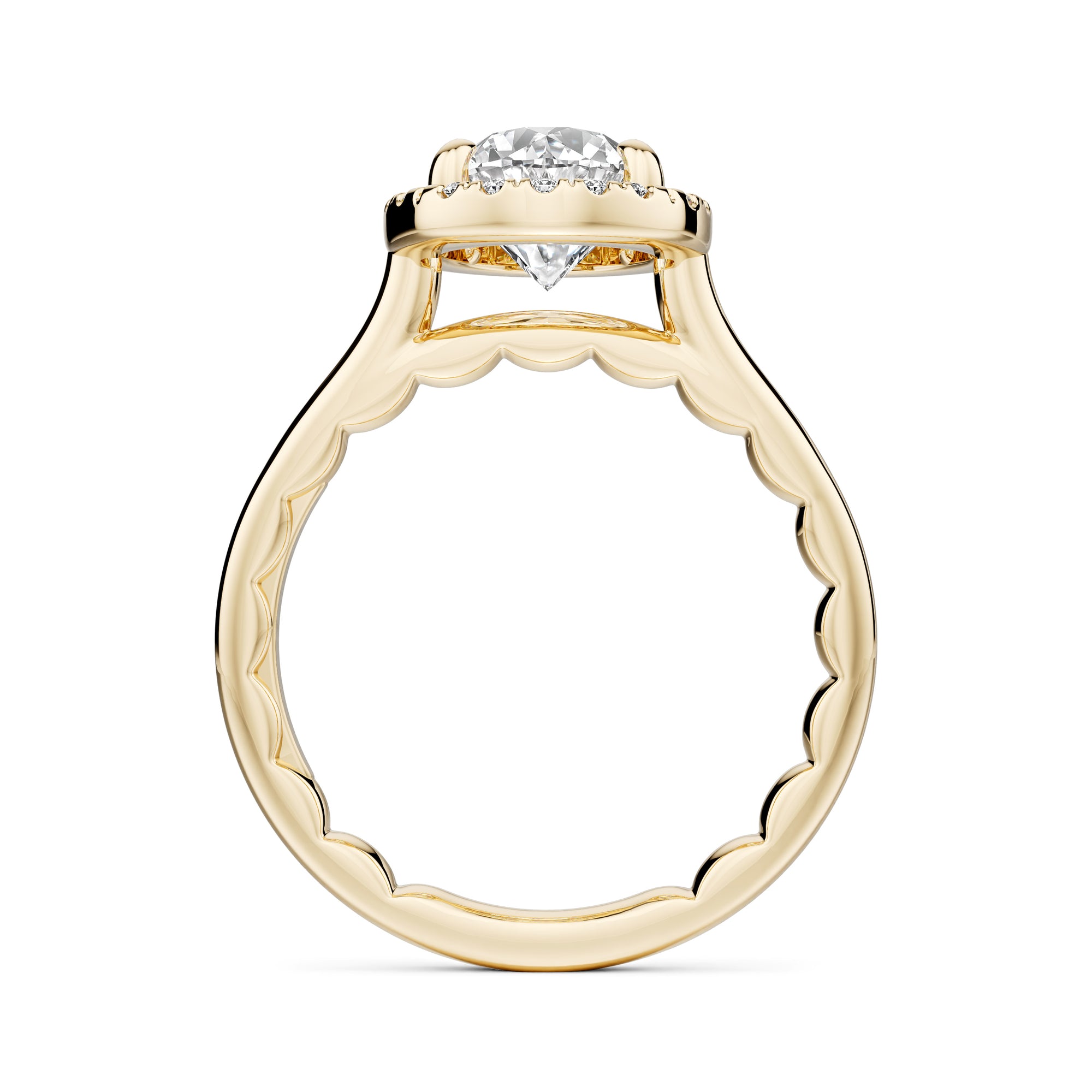 Noam Carver Luna Oval Diamond Engagement Ring