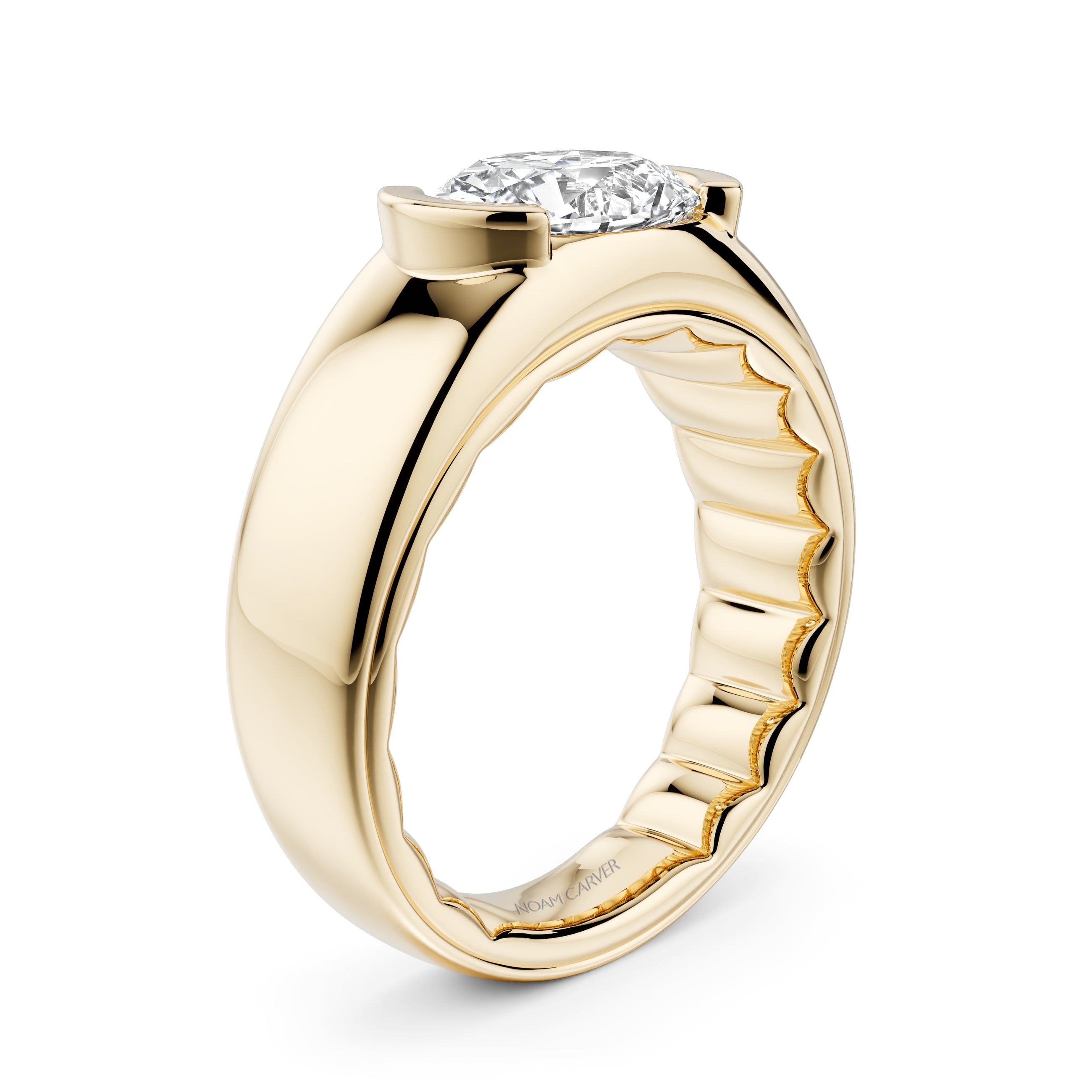 Noam Carver Luna Oval Diamond Engagement Ring