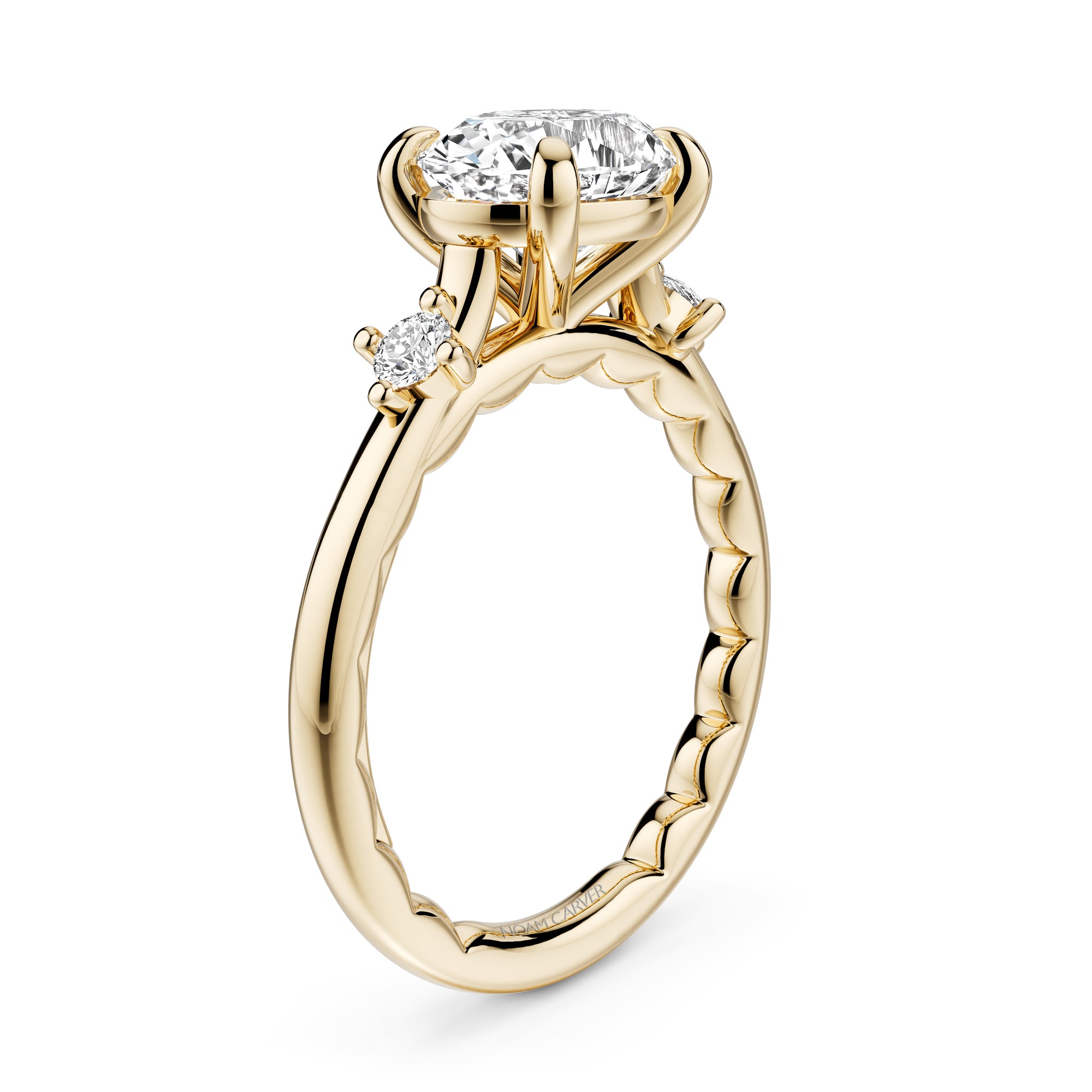 Noam Carver Luna Oval Diamond Engagement Ring