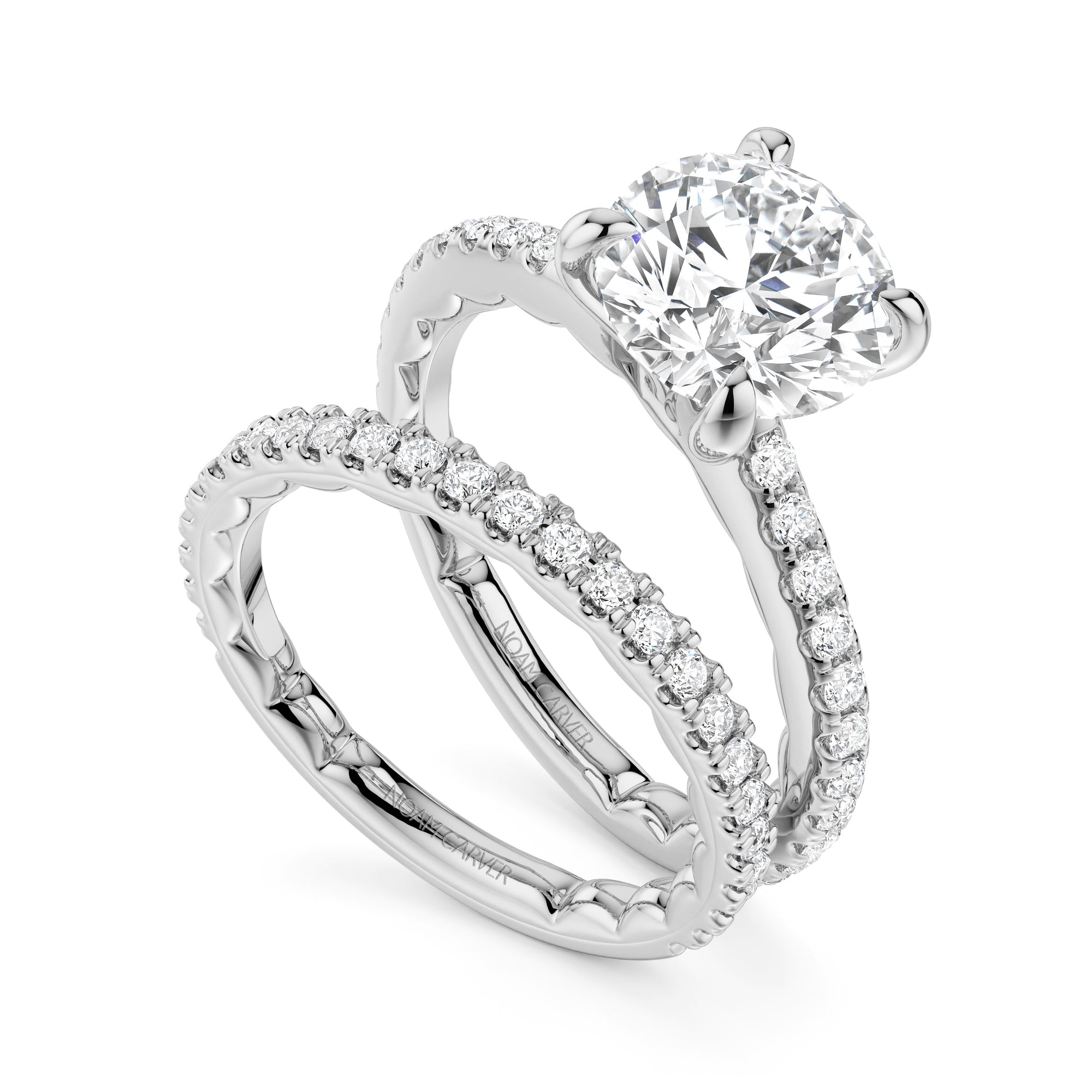 Noam Carver Luna Round Diamond Engagement Ring