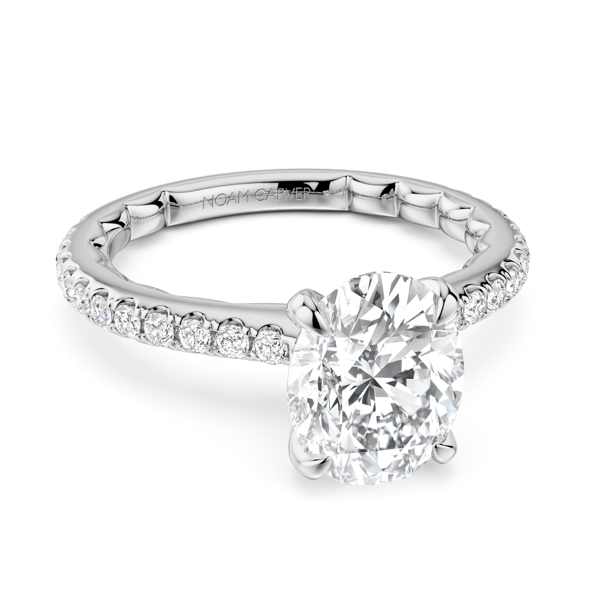 Noam Carver Luna Oval Diamond Engagement Ring