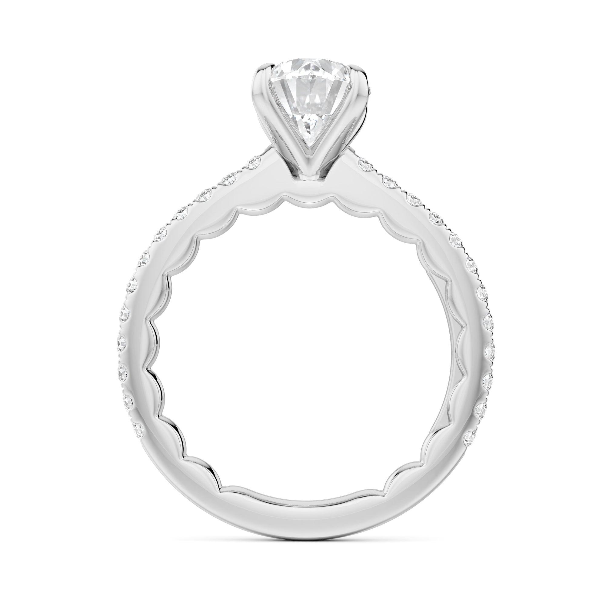 Noam Carver Luna Oval Diamond Engagement Ring
