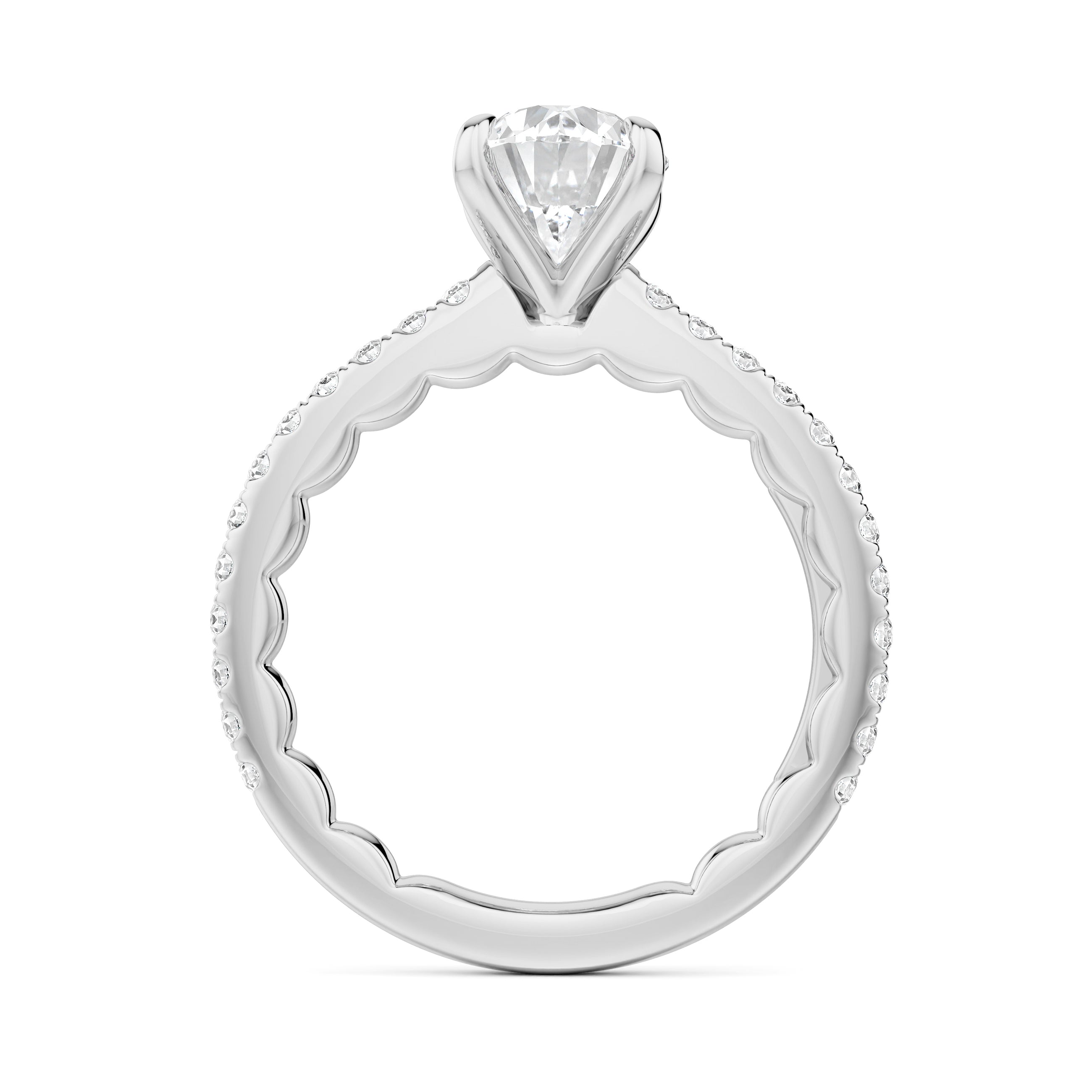 Noam Carver Luna Oval Diamond Engagement Ring
