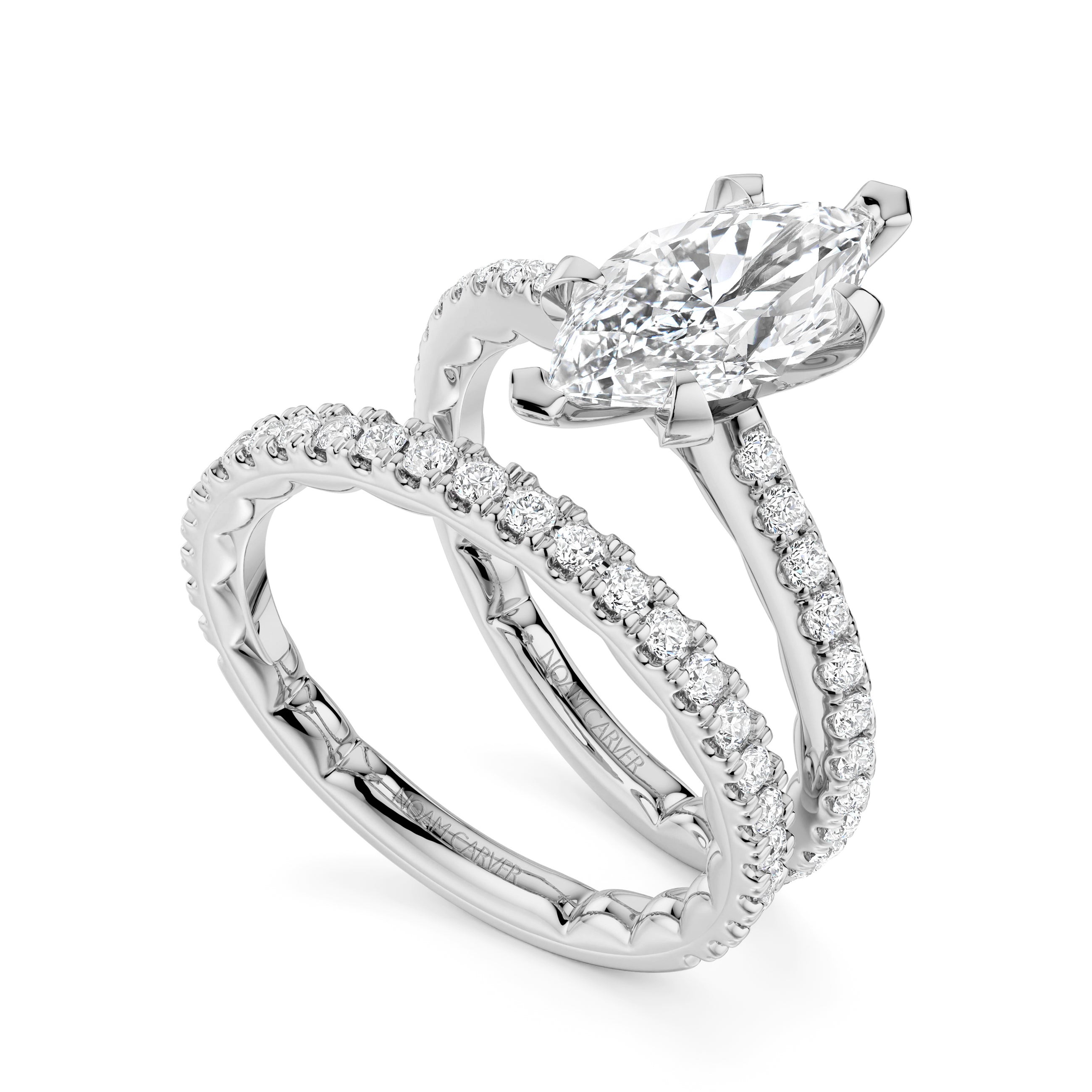 Noam Carver Luna Marquise Diamond Engagement Ring