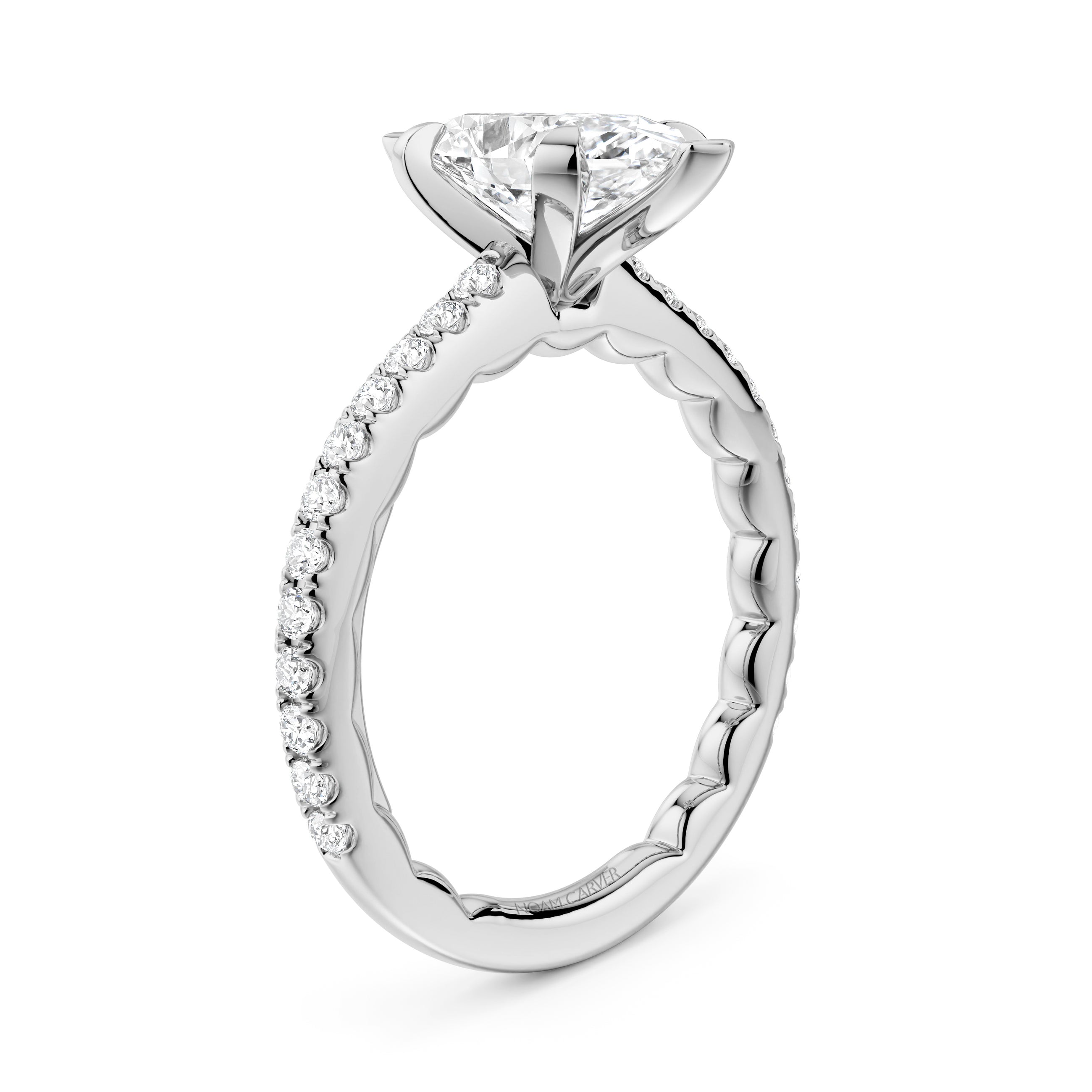 Noam Carver Luna Marquise Diamond Engagement Ring