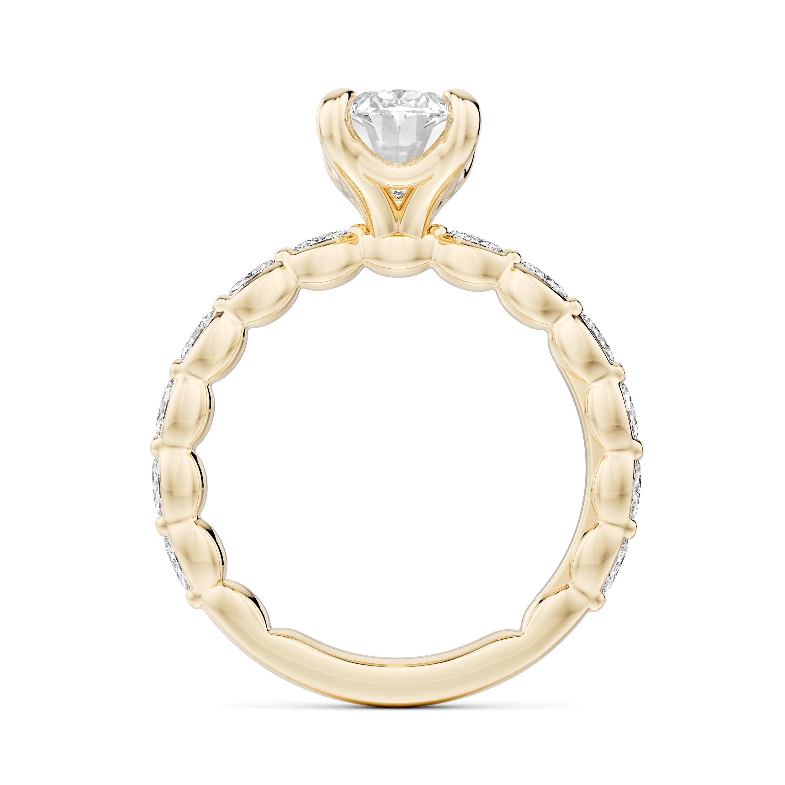 Noam Carver Luna Oval Diamond Engagement Ring