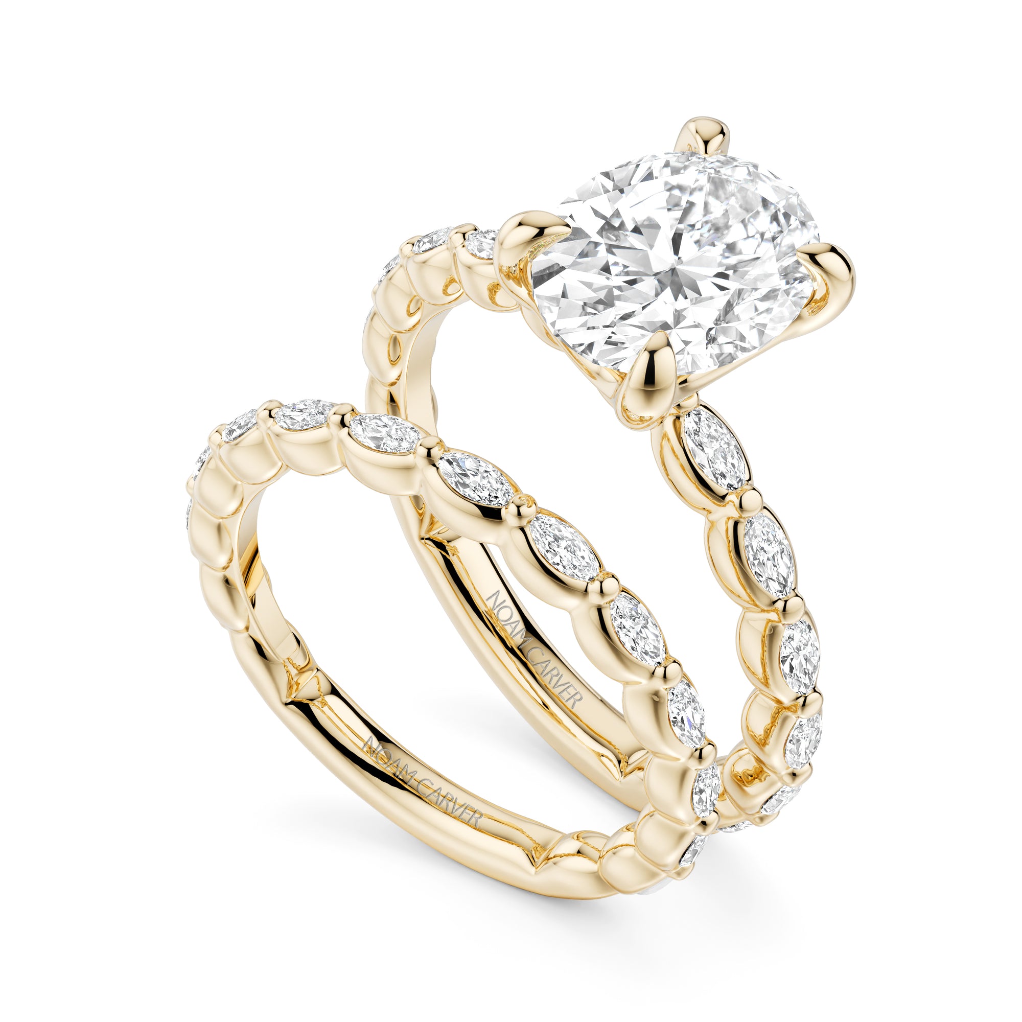 Noam Carver Luna Oval Diamond Engagement Ring