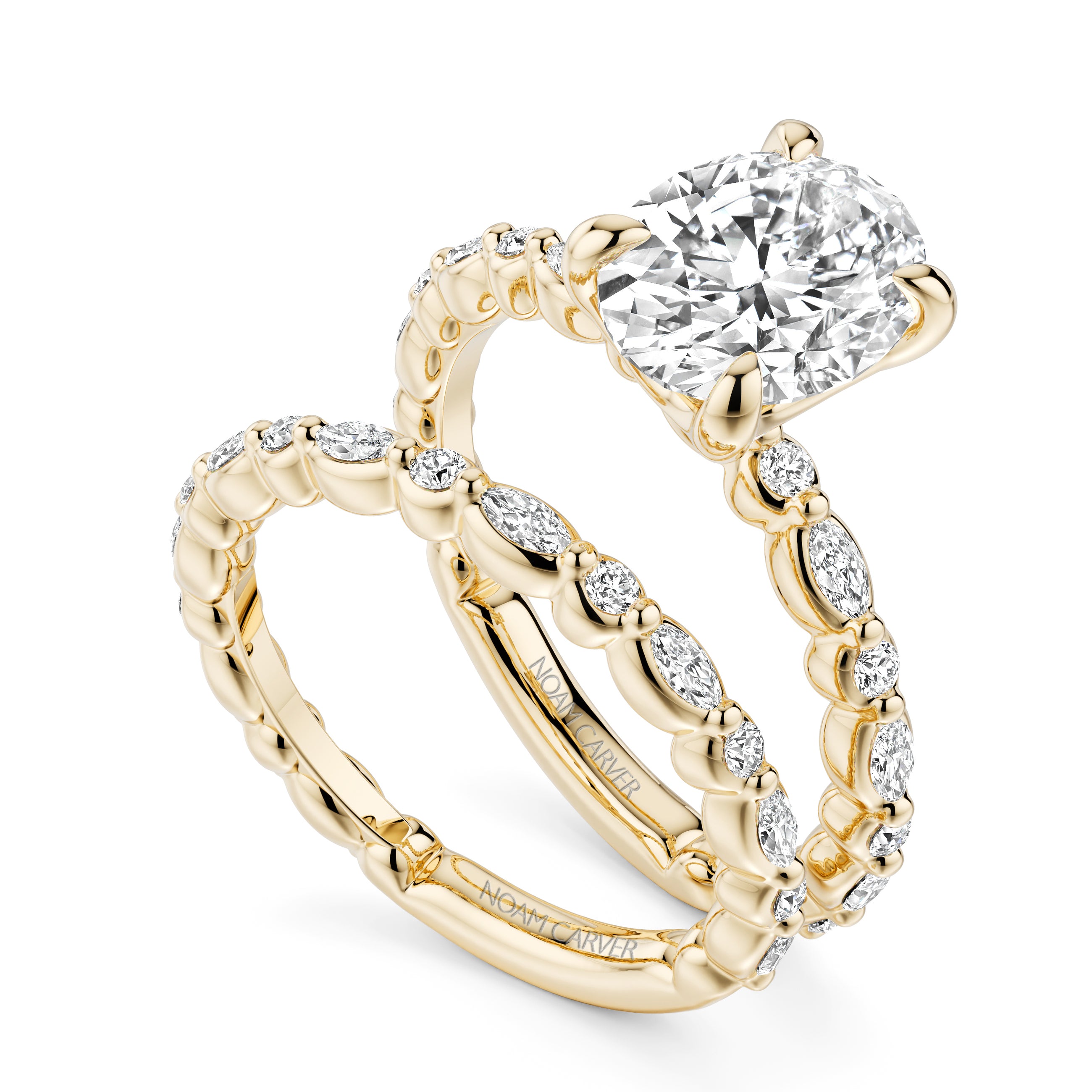 Noam Carver Luna Oval Diamond Engagement Ring