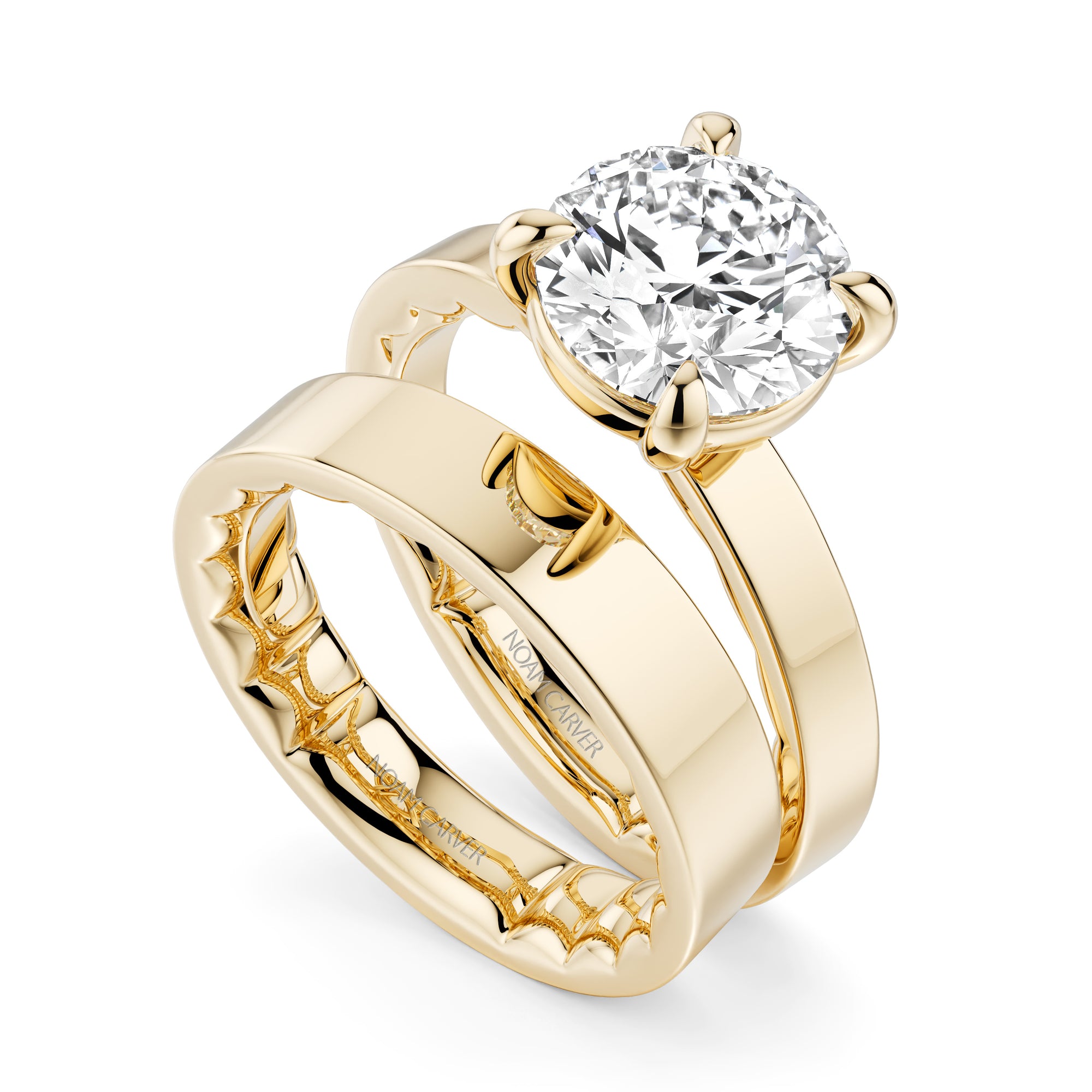 Noam Carver Luna Round Diamond Engagement Ring