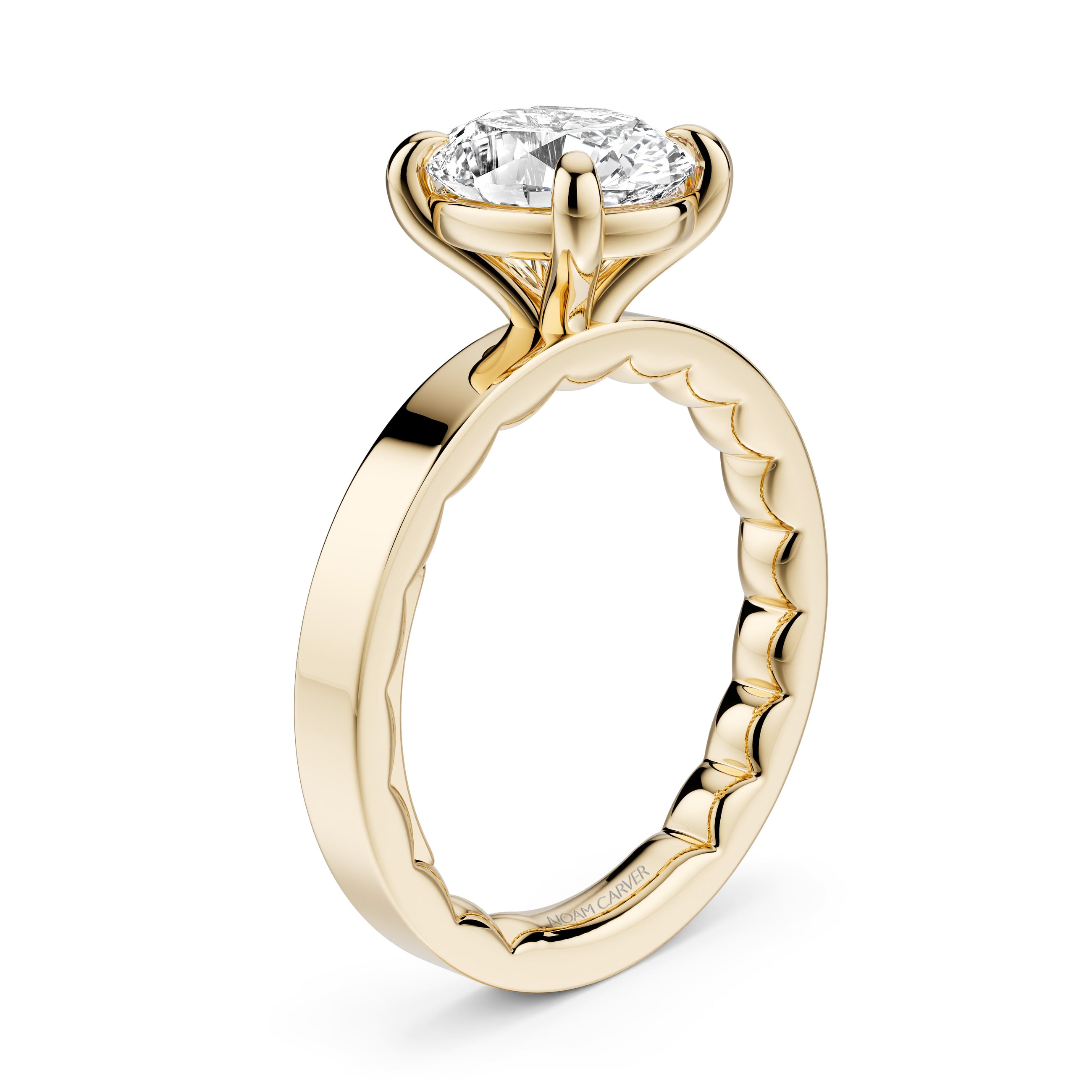 Noam Carver Luna Oval Diamond Engagement Ring