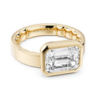 Noam Carver Luna Emerald Diamond Engagement Ring