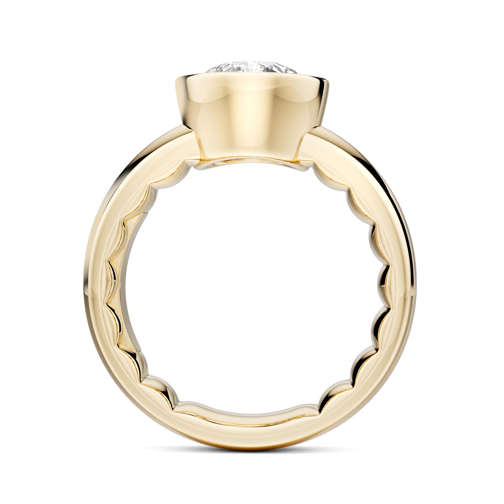 Noam Carver Luna Round Diamond Engagement Ring